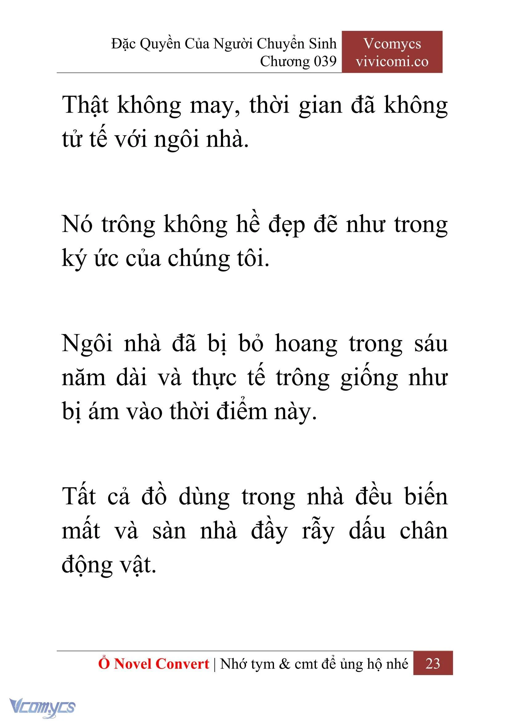 [Novel] Đặc Quyền Của Người Chuyển Sinh Chapter  39 - 25