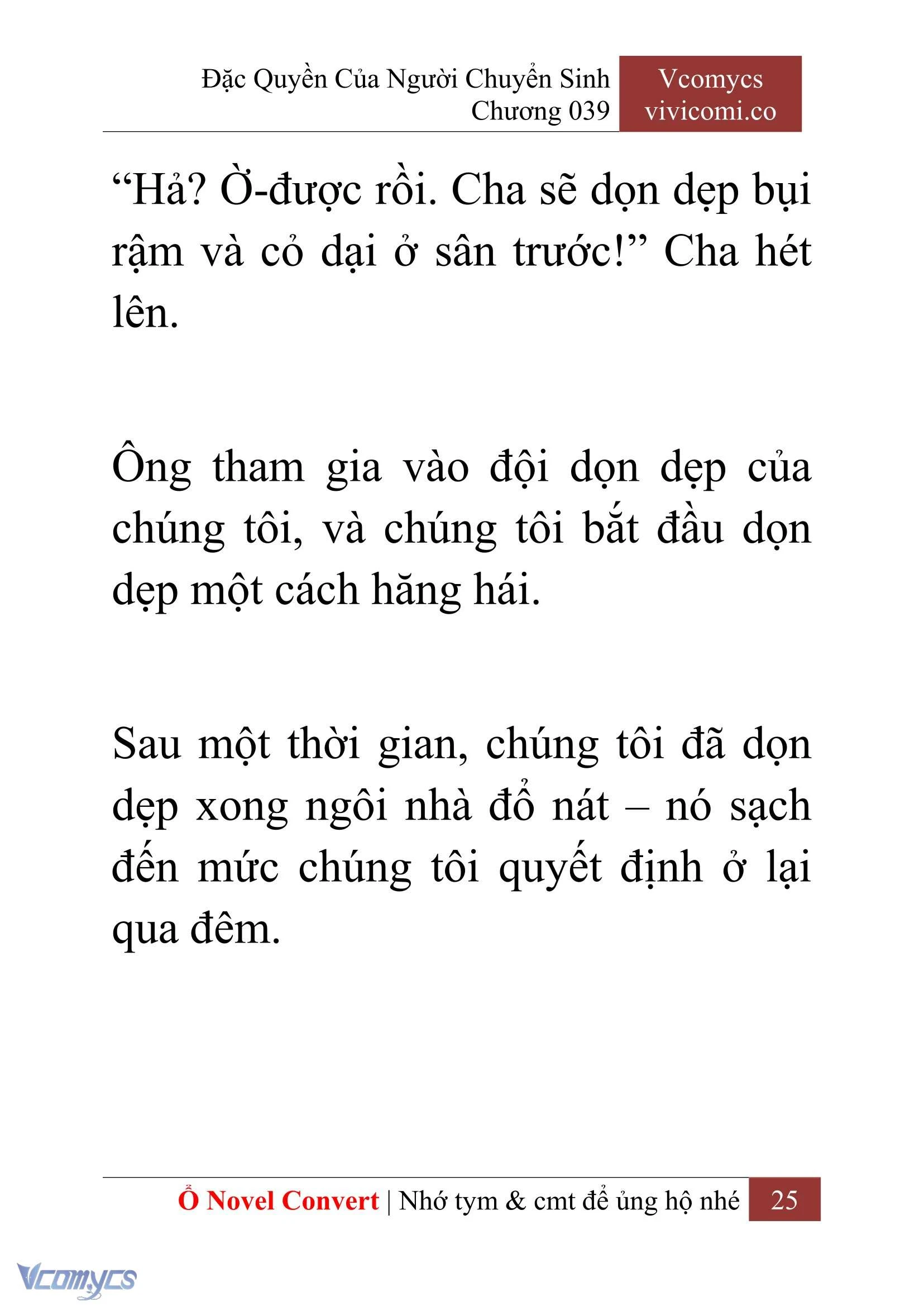 [Novel] Đặc Quyền Của Người Chuyển Sinh Chapter  39 - 27