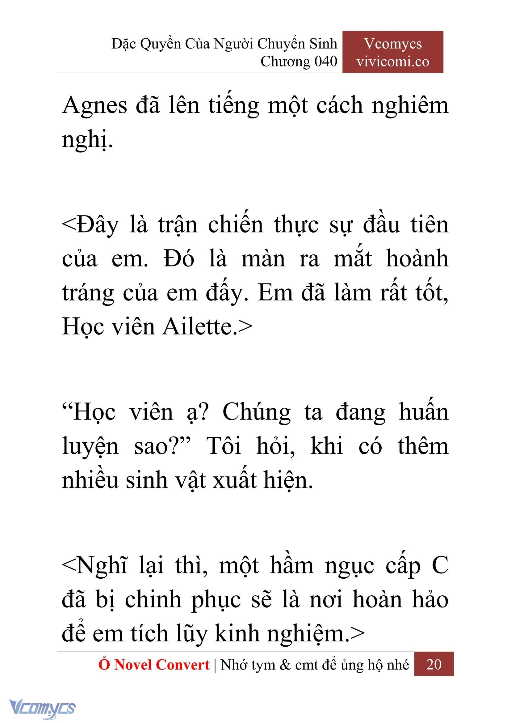 [Novel] Đặc Quyền Của Người Chuyển Sinh Chapter  40 - 22