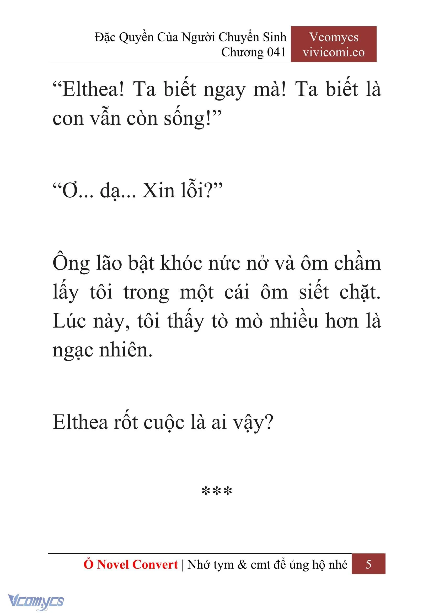 [Novel] Đặc Quyền Của Người Chuyển Sinh Chapter  41 - 7