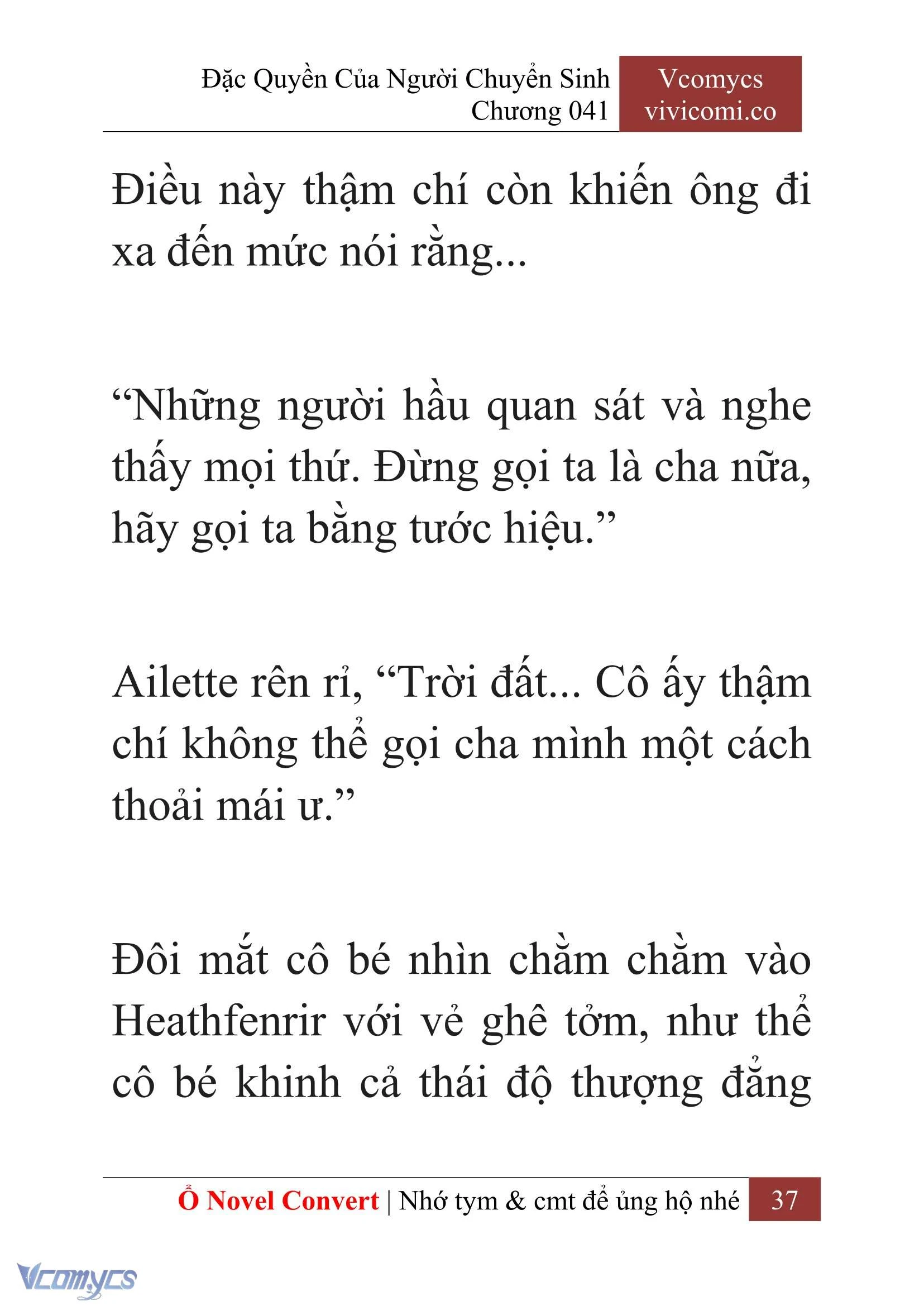 [Novel] Đặc Quyền Của Người Chuyển Sinh Chapter  41 - 39