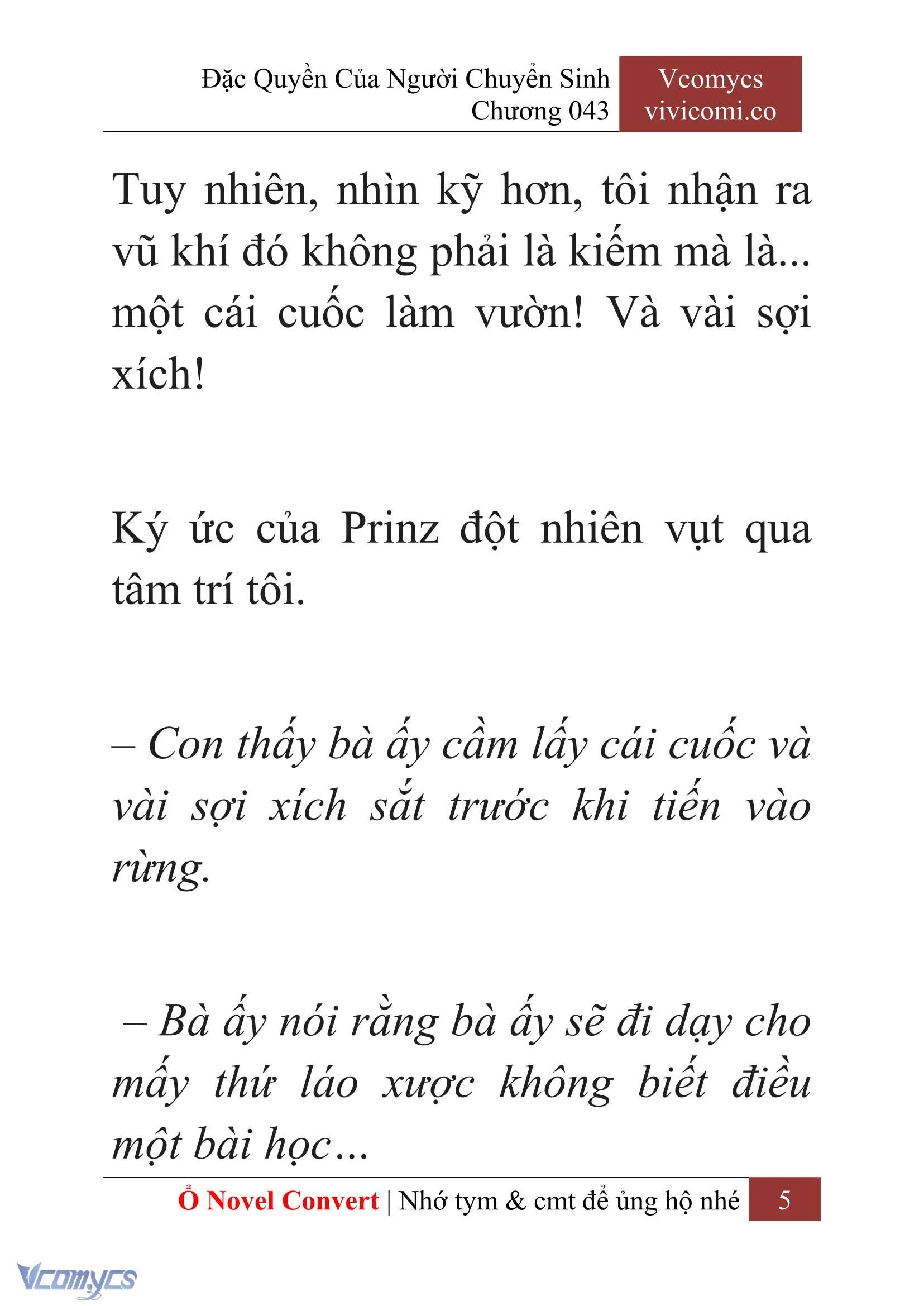 [Novel] Đặc Quyền Của Người Chuyển Sinh Chapter  43 - 7