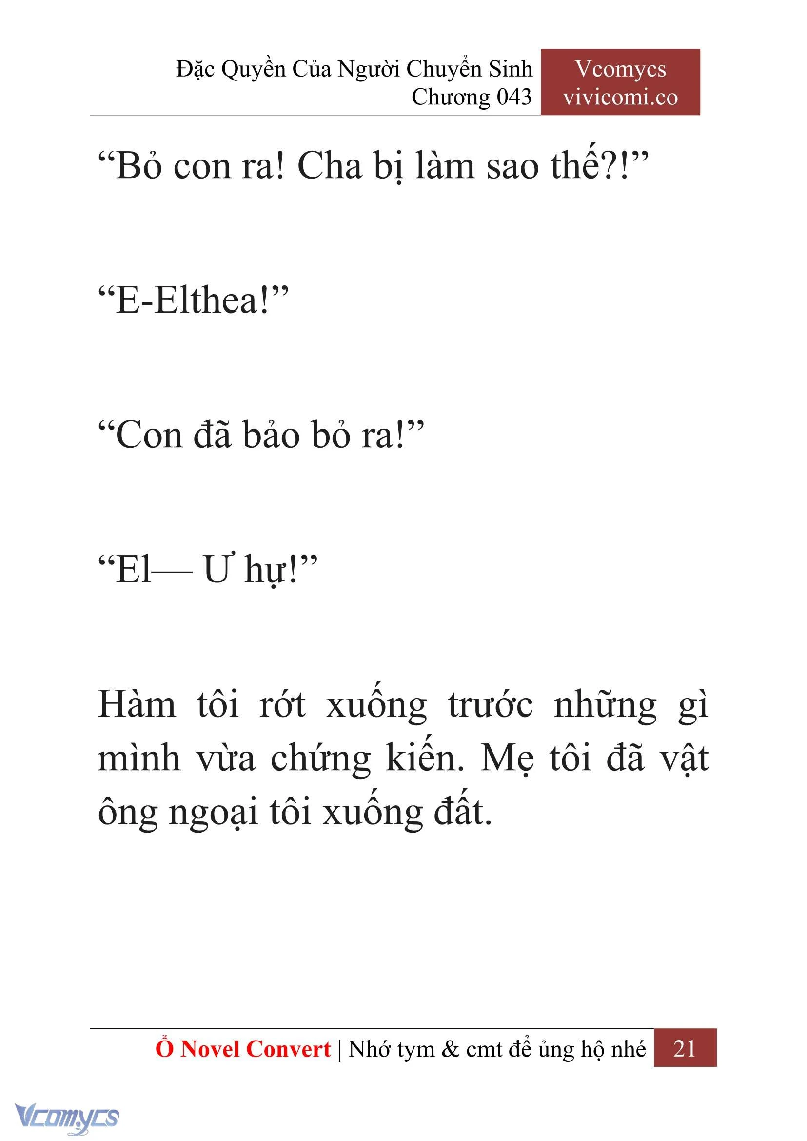 [Novel] Đặc Quyền Của Người Chuyển Sinh Chapter  43 - 23