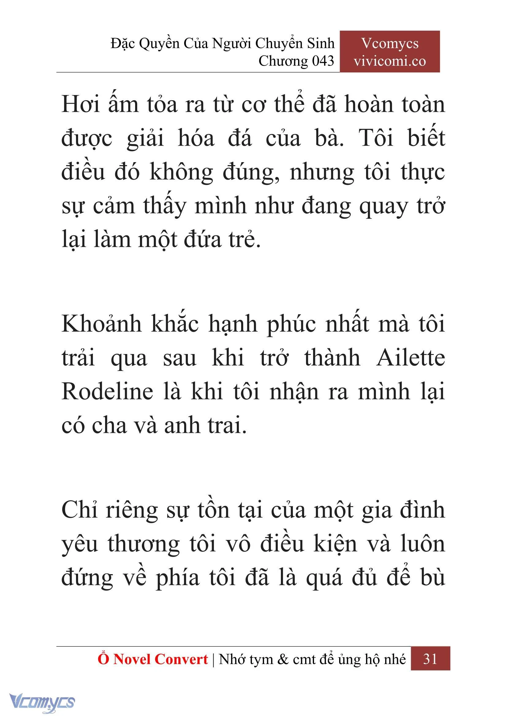 [Novel] Đặc Quyền Của Người Chuyển Sinh Chapter  43 - 33