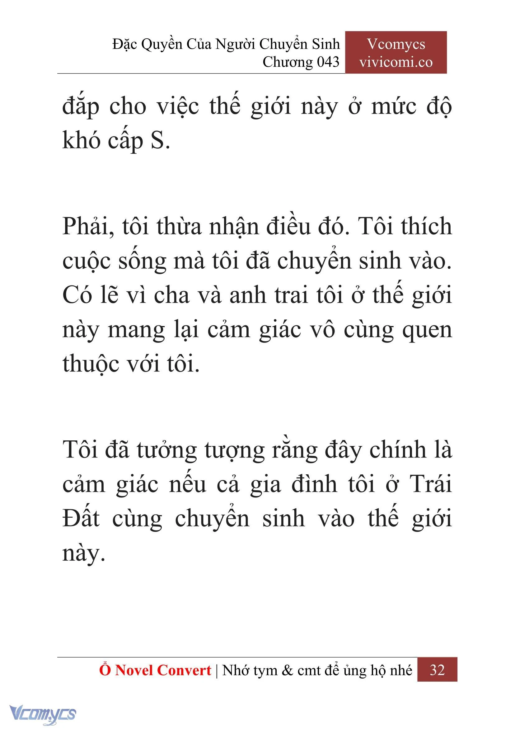 [Novel] Đặc Quyền Của Người Chuyển Sinh Chapter  43 - 34