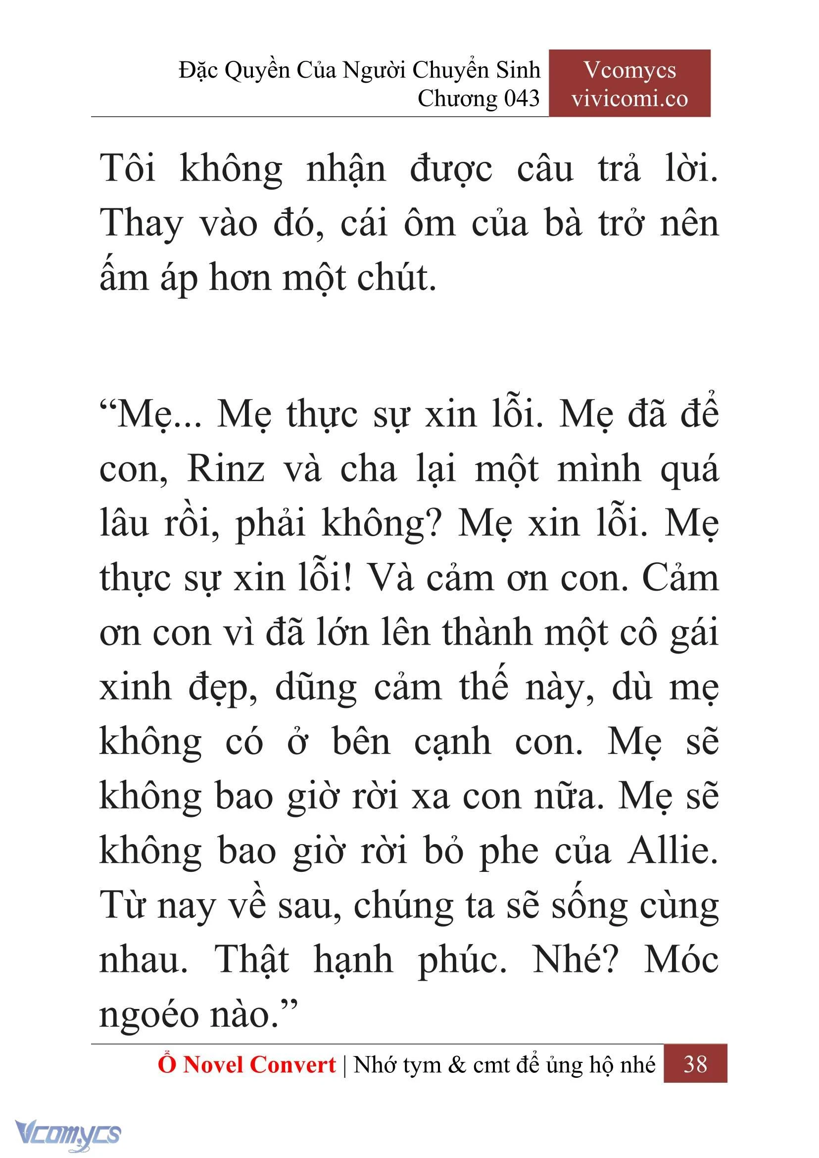 [Novel] Đặc Quyền Của Người Chuyển Sinh Chapter  43 - 40