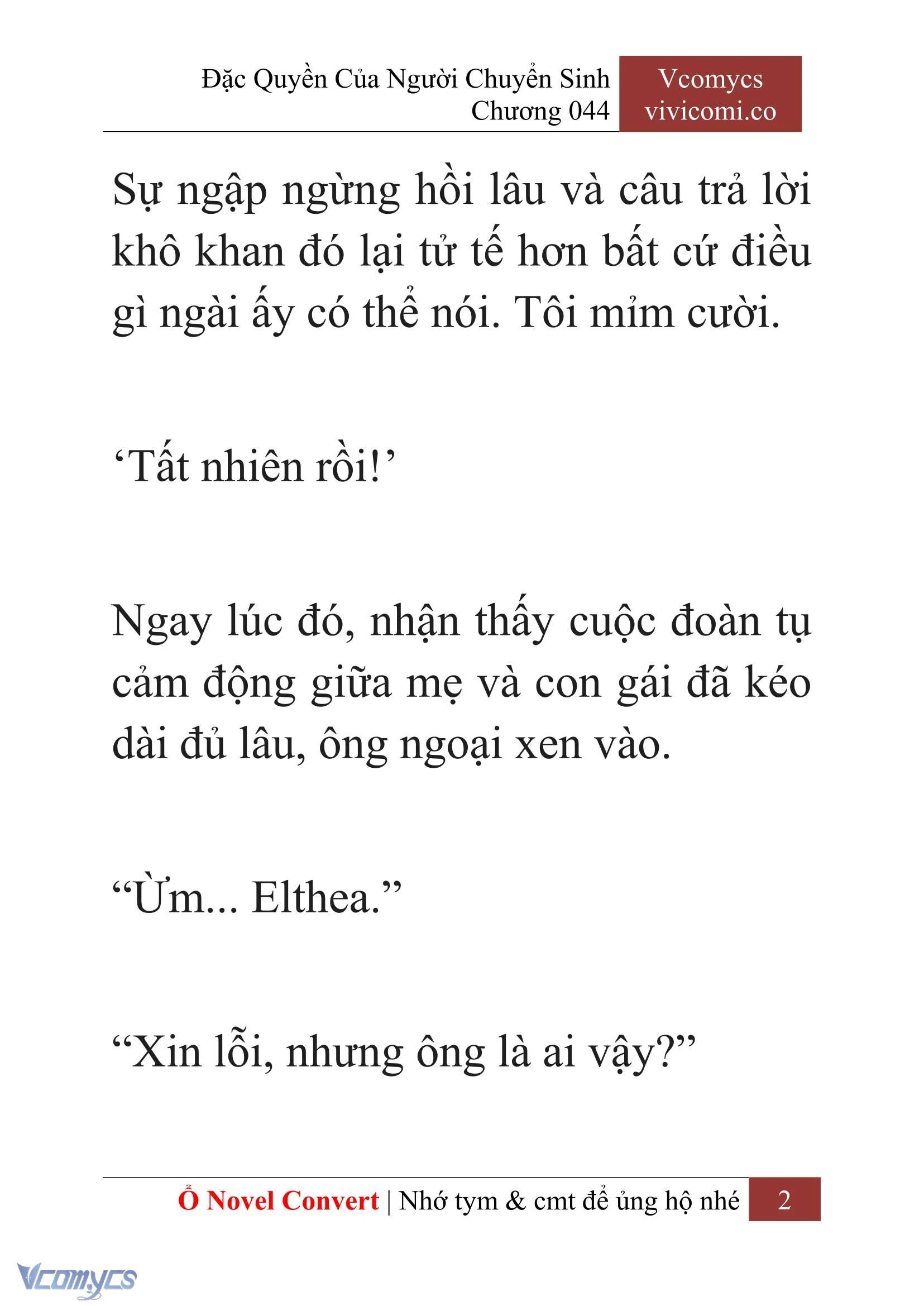 [Novel] Đặc Quyền Của Người Chuyển Sinh Chapter  44 - 4