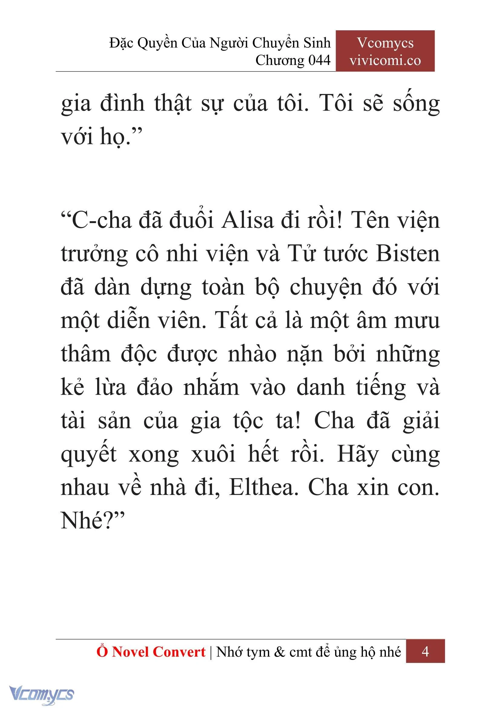 [Novel] Đặc Quyền Của Người Chuyển Sinh Chapter  44 - 6