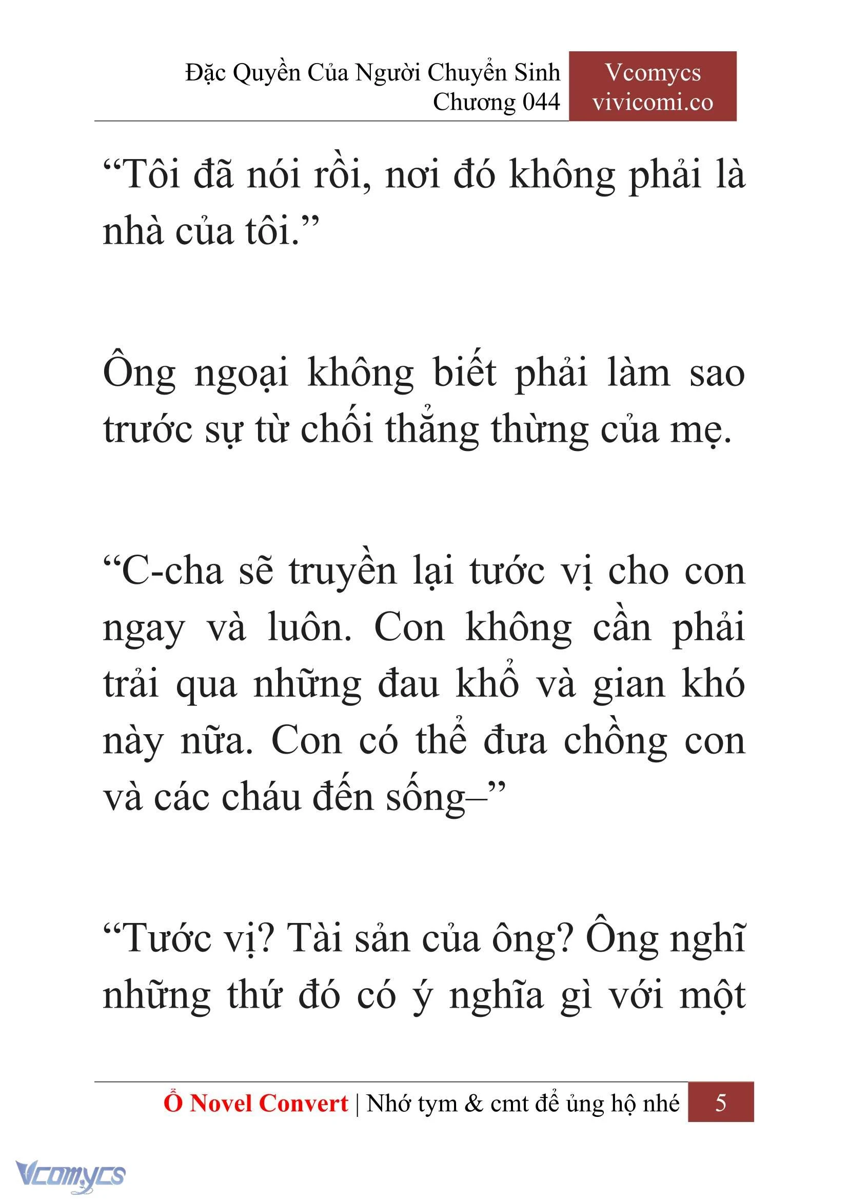 [Novel] Đặc Quyền Của Người Chuyển Sinh Chapter  44 - 7