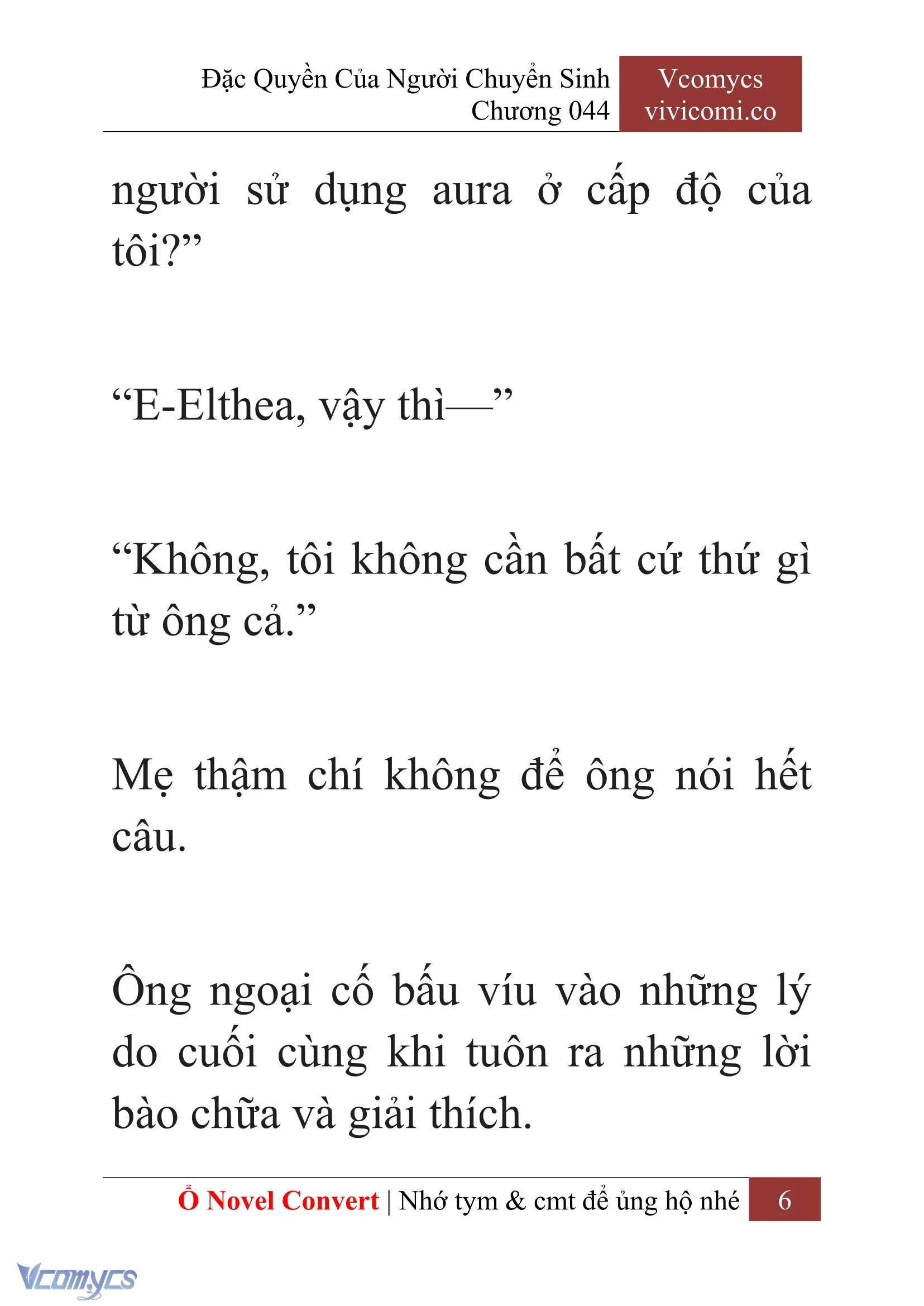 [Novel] Đặc Quyền Của Người Chuyển Sinh Chapter  44 - 8