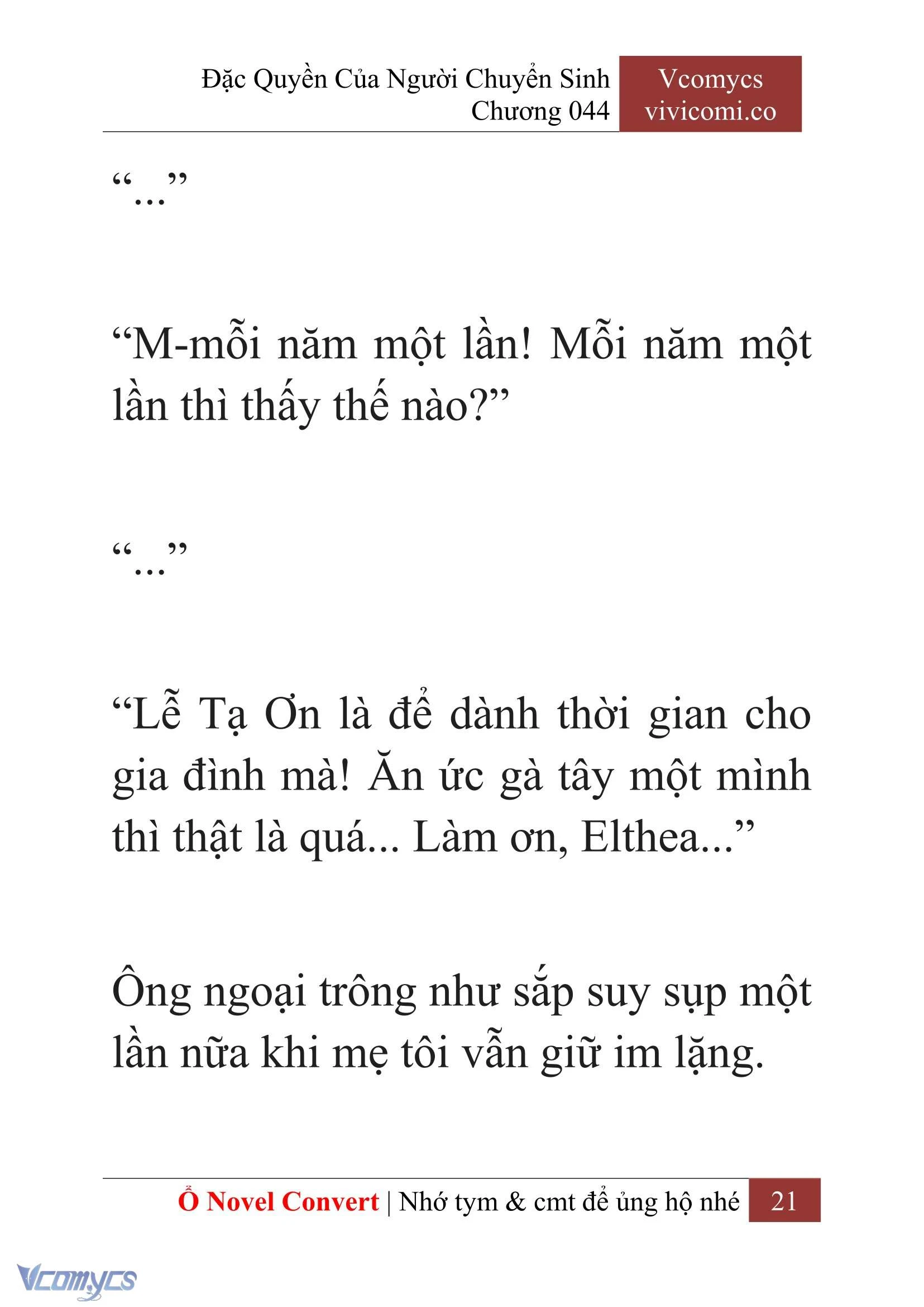 [Novel] Đặc Quyền Của Người Chuyển Sinh Chapter  44 - 23