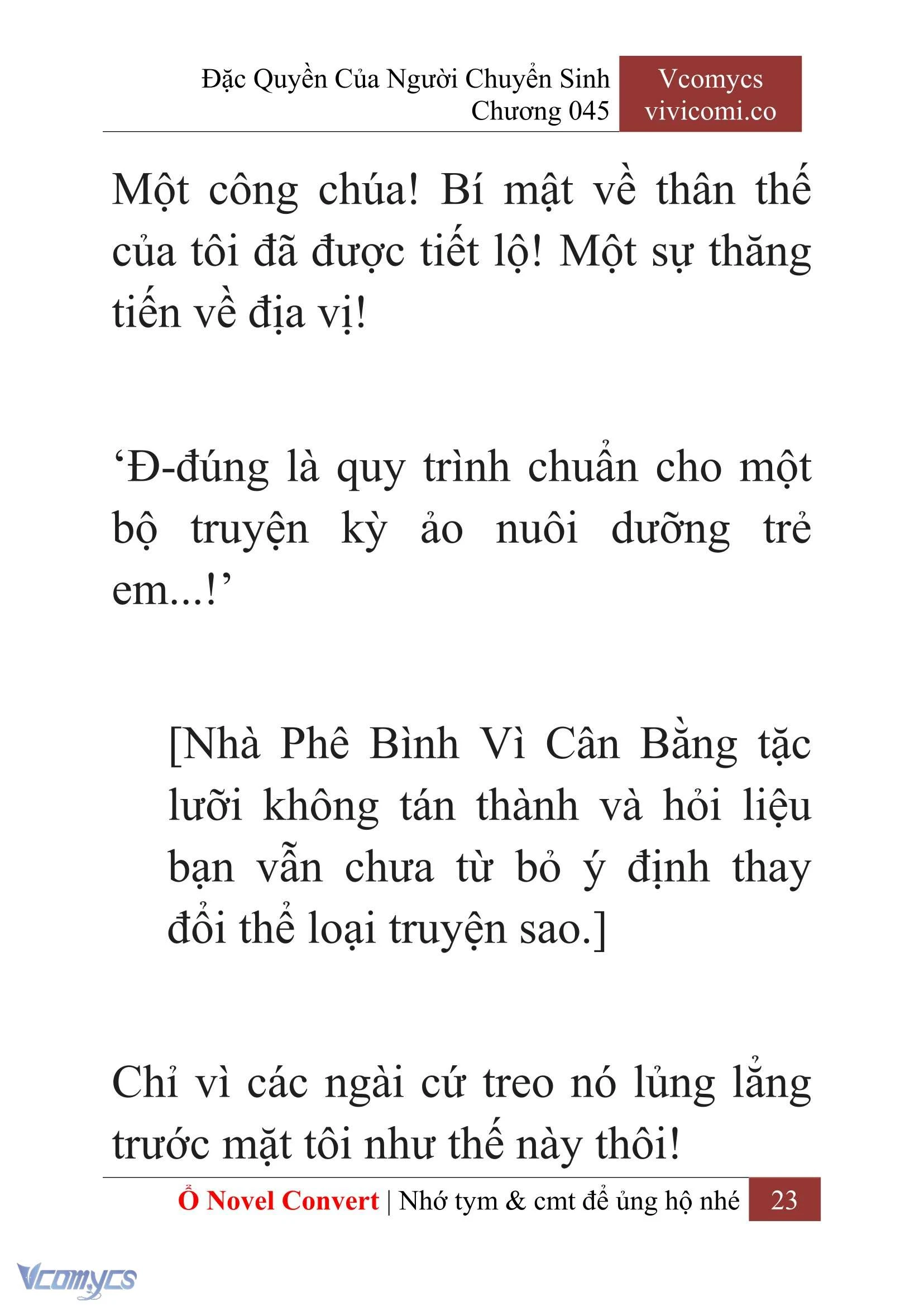 [Novel] Đặc Quyền Của Người Chuyển Sinh Chapter  45 - 25