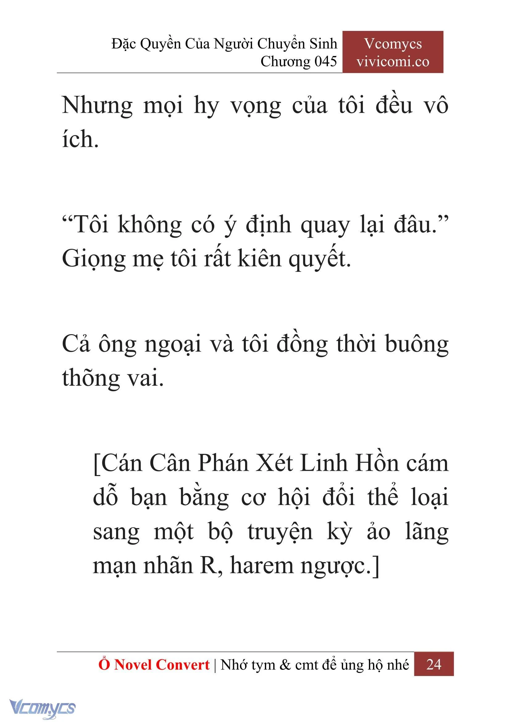 [Novel] Đặc Quyền Của Người Chuyển Sinh Chapter  45 - 26