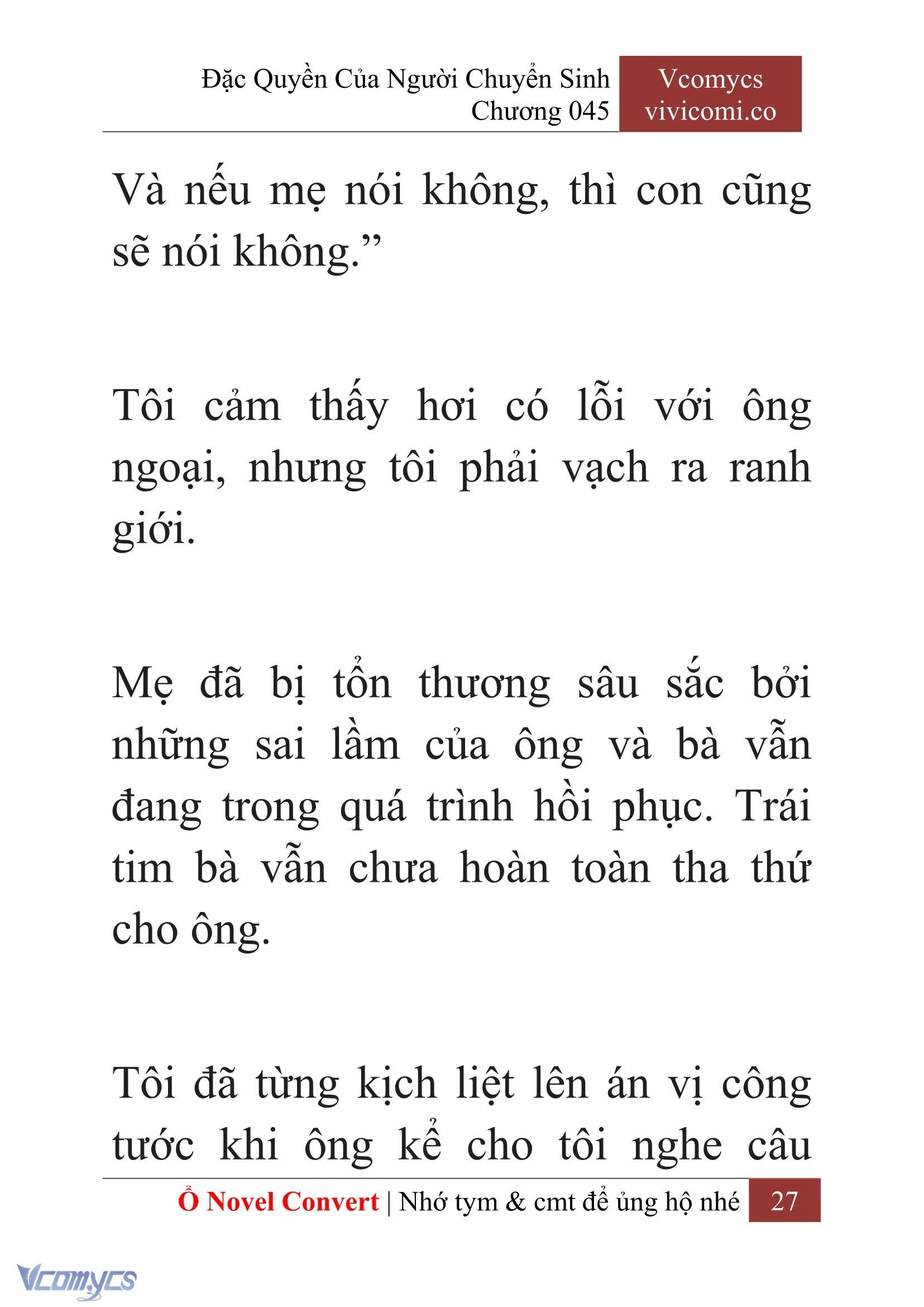 [Novel] Đặc Quyền Của Người Chuyển Sinh Chapter  45 - 29