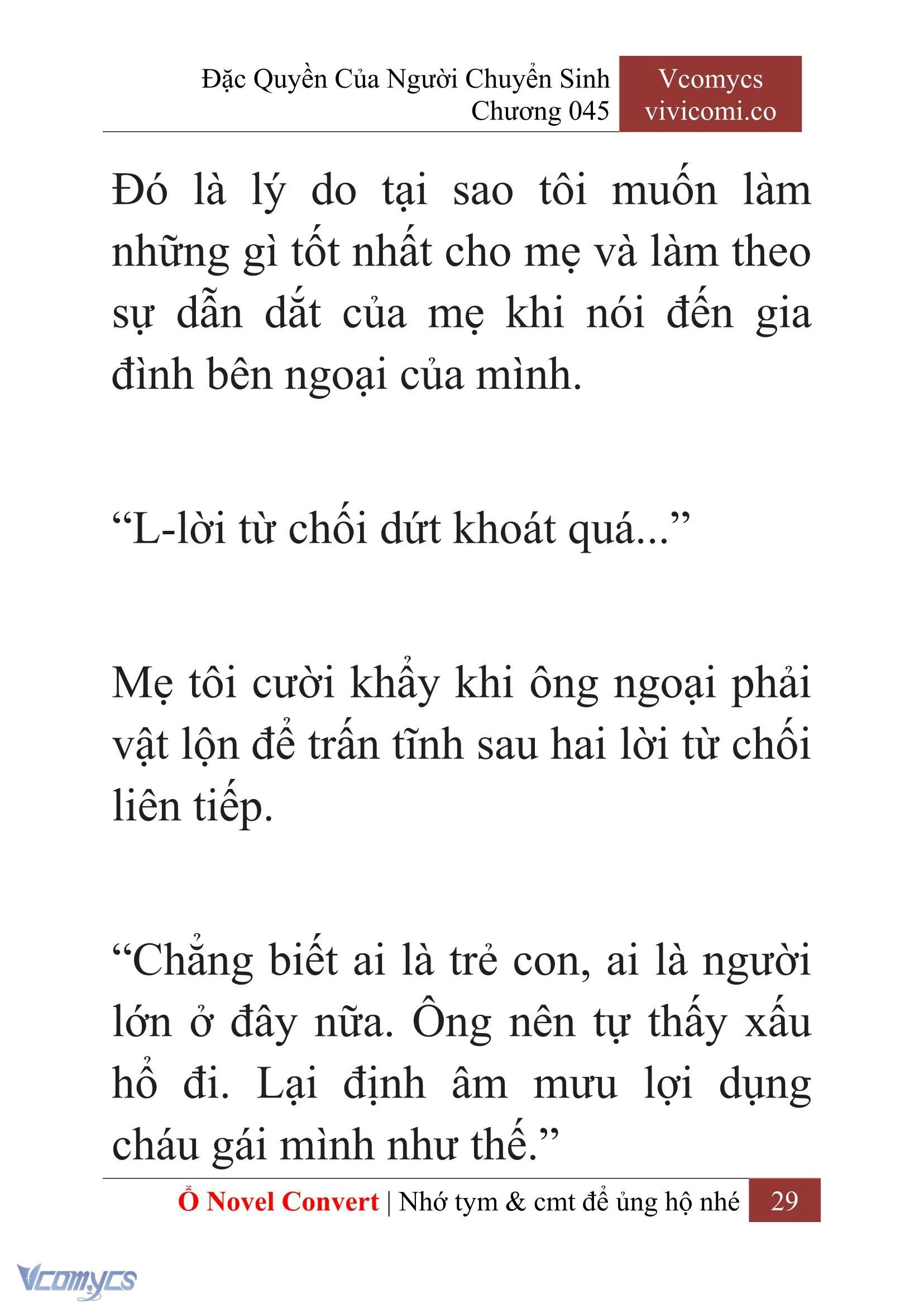 [Novel] Đặc Quyền Của Người Chuyển Sinh Chapter  45 - 31