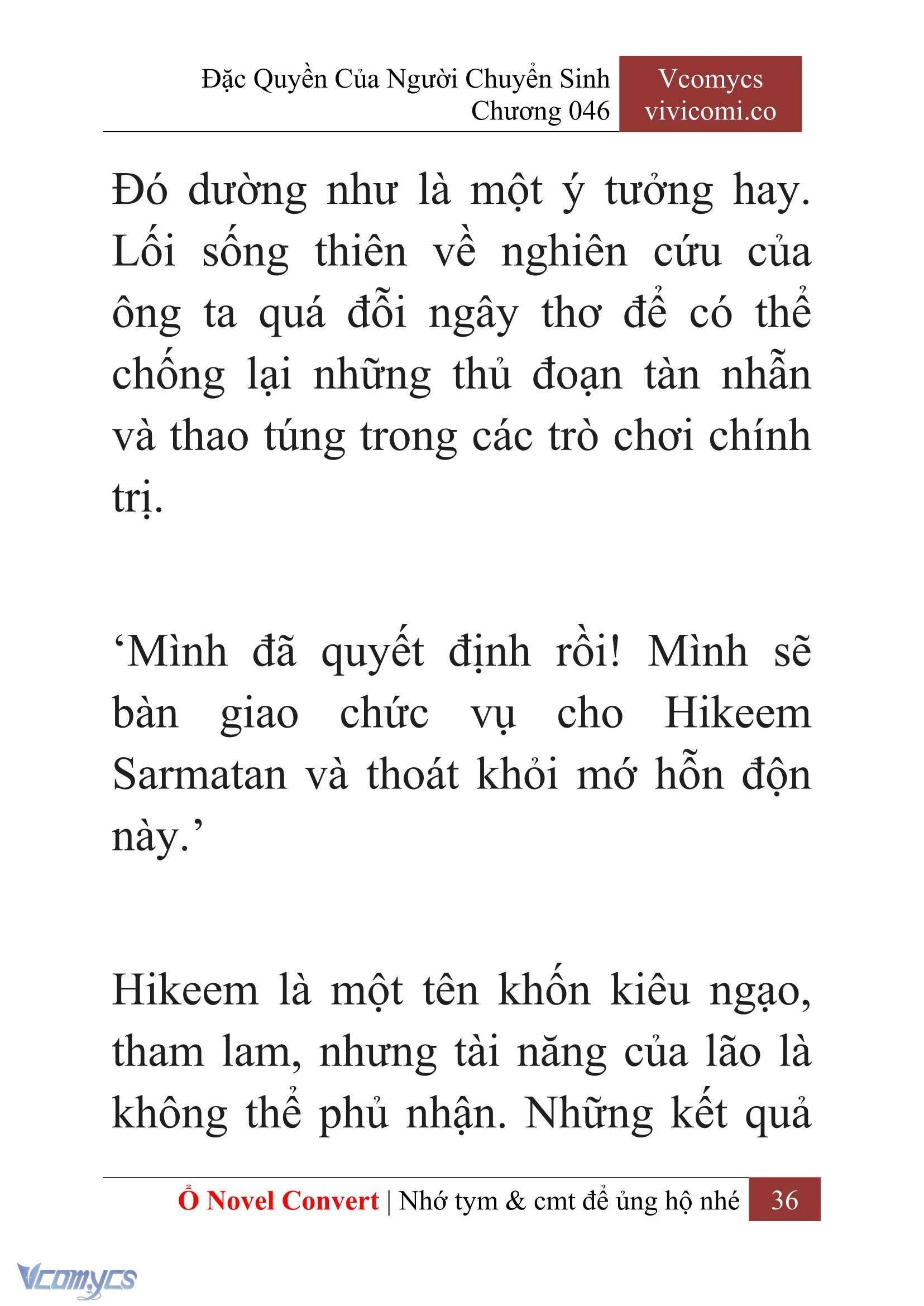 [Novel] Đặc Quyền Của Người Chuyển Sinh Chapter  46 - 38