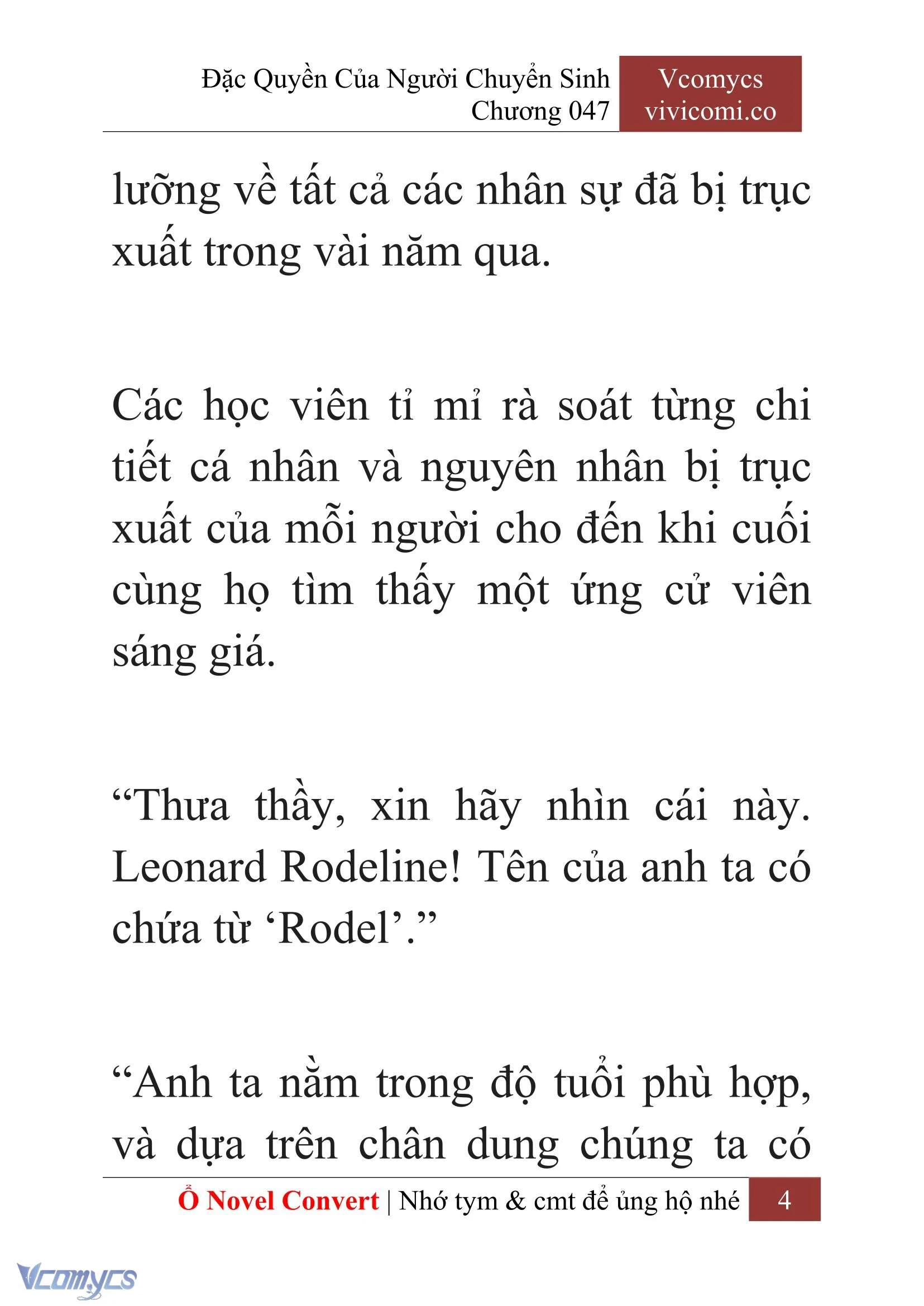 [Novel] Đặc Quyền Của Người Chuyển Sinh Chapter  47 - 6