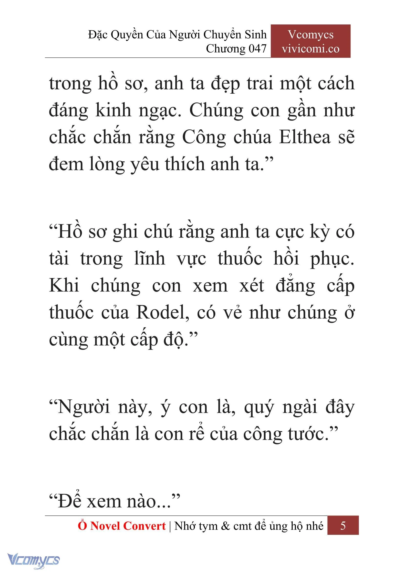 [Novel] Đặc Quyền Của Người Chuyển Sinh Chapter  47 - 7