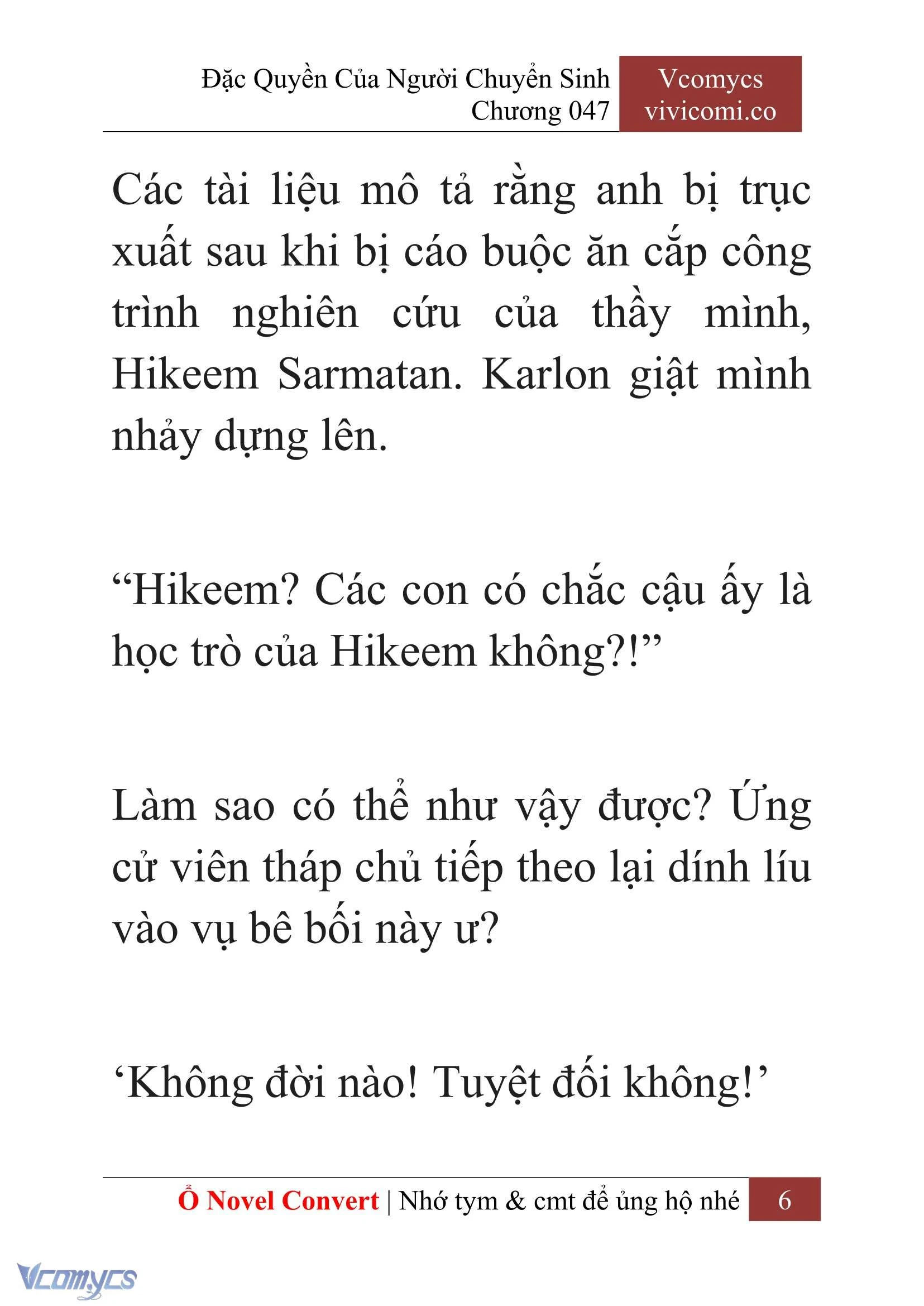 [Novel] Đặc Quyền Của Người Chuyển Sinh Chapter  47 - 8