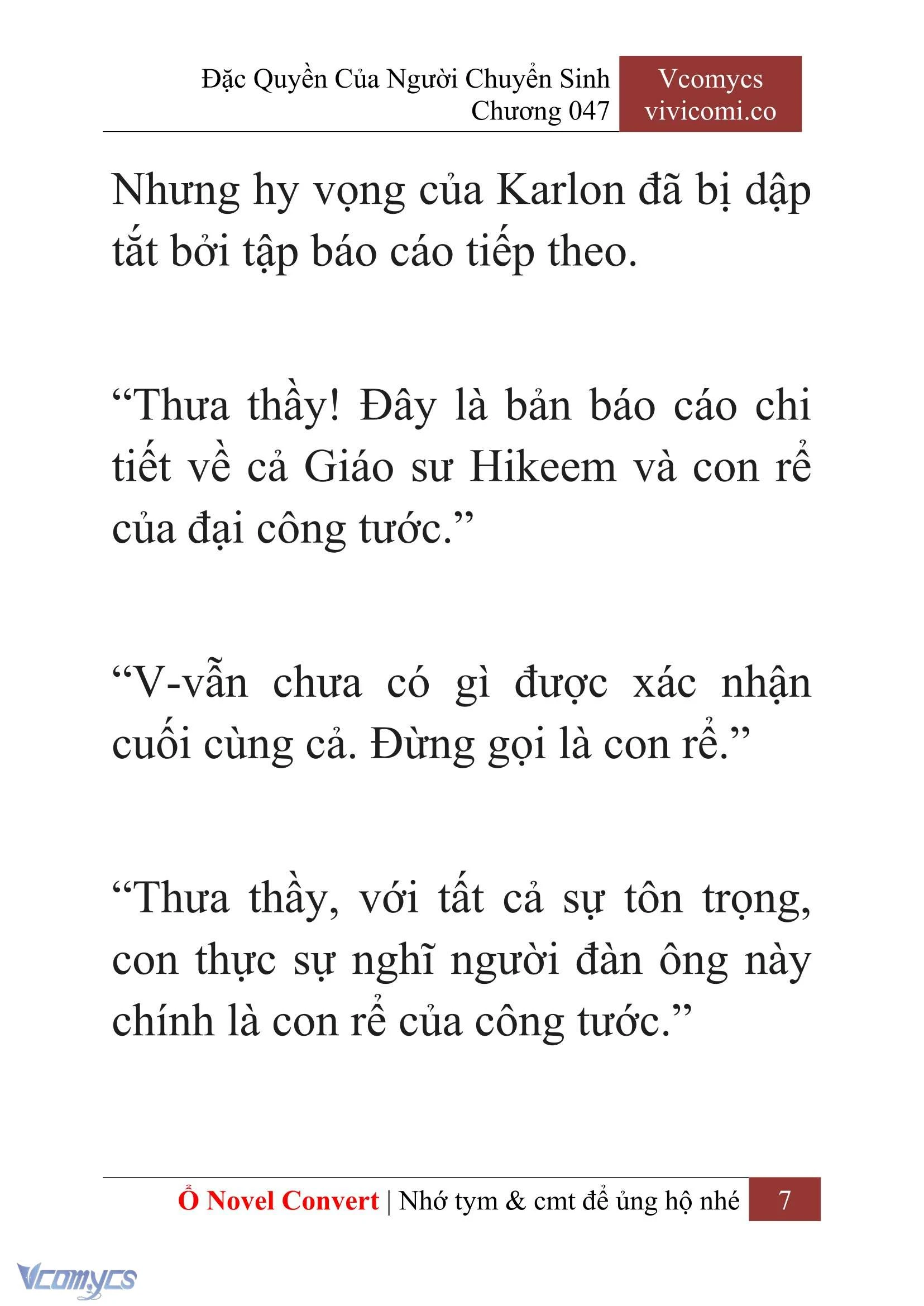 [Novel] Đặc Quyền Của Người Chuyển Sinh Chapter  47 - 9