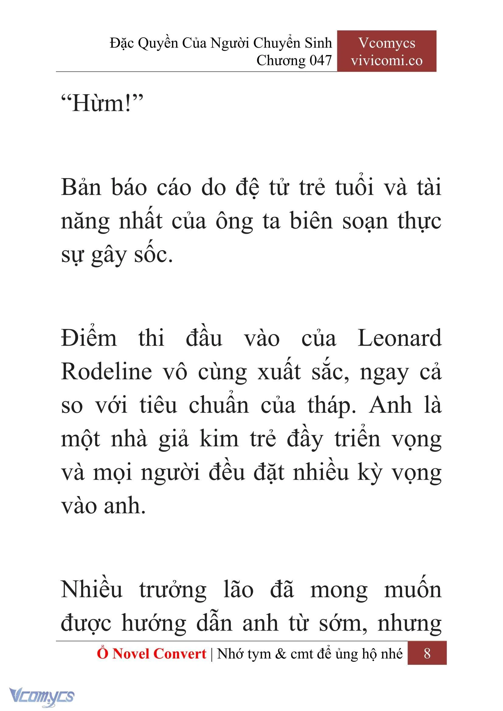 [Novel] Đặc Quyền Của Người Chuyển Sinh Chapter  47 - 10