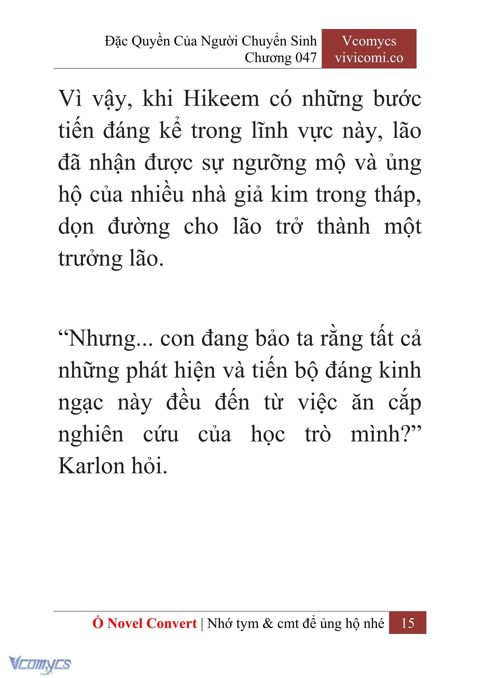 [Novel] Đặc Quyền Của Người Chuyển Sinh Chapter  47 - 17