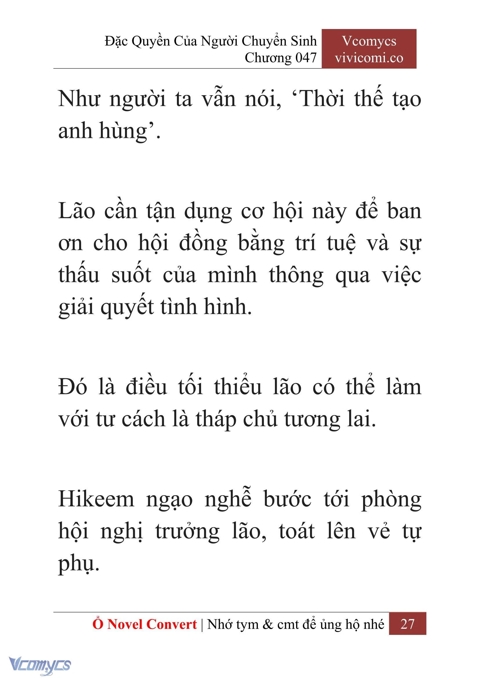 [Novel] Đặc Quyền Của Người Chuyển Sinh Chapter  47 - 29