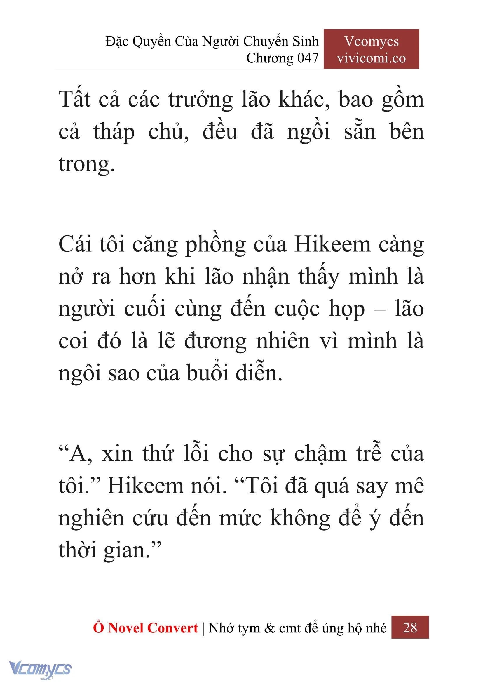[Novel] Đặc Quyền Của Người Chuyển Sinh Chapter  47 - 30