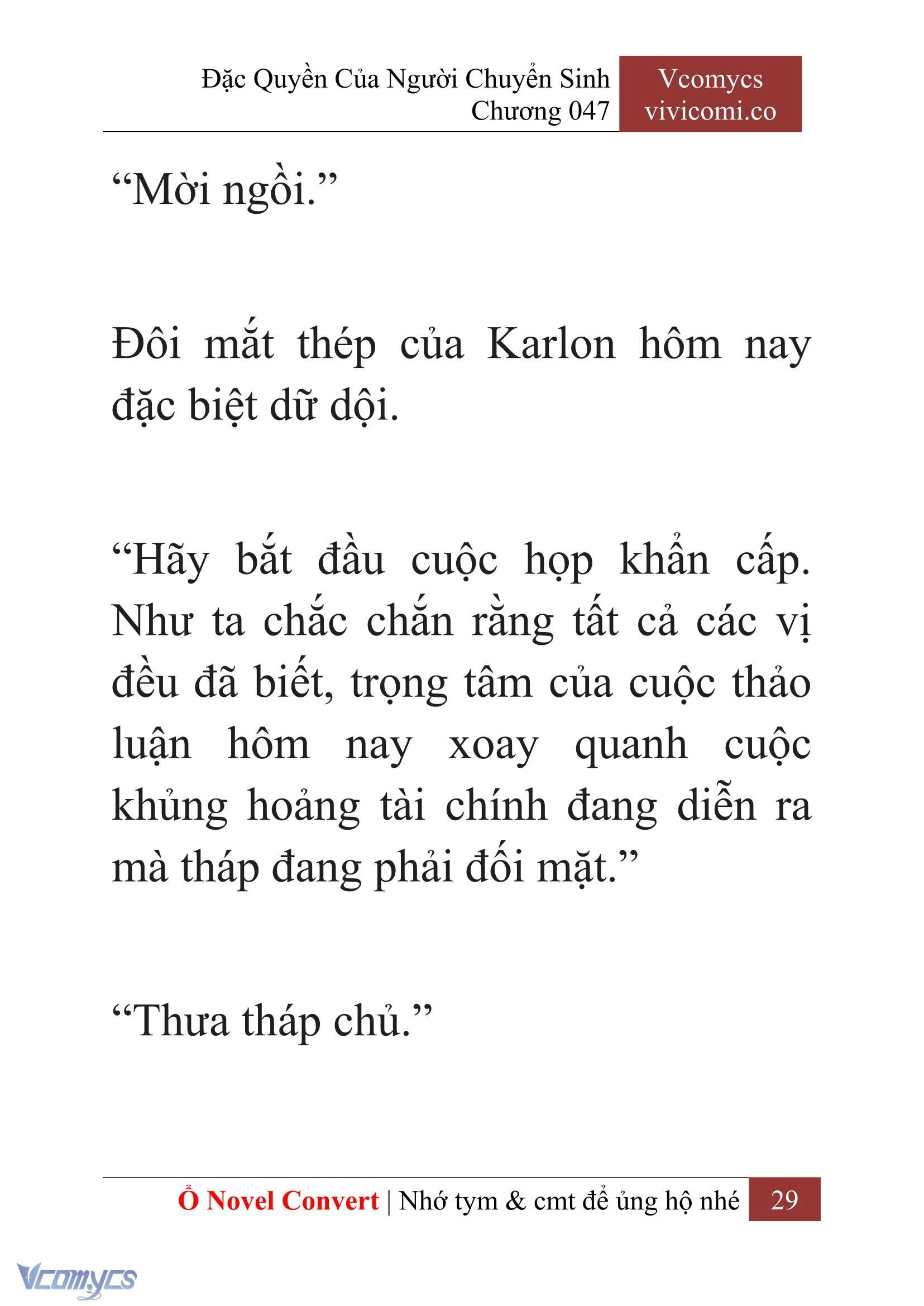 [Novel] Đặc Quyền Của Người Chuyển Sinh Chapter  47 - 31
