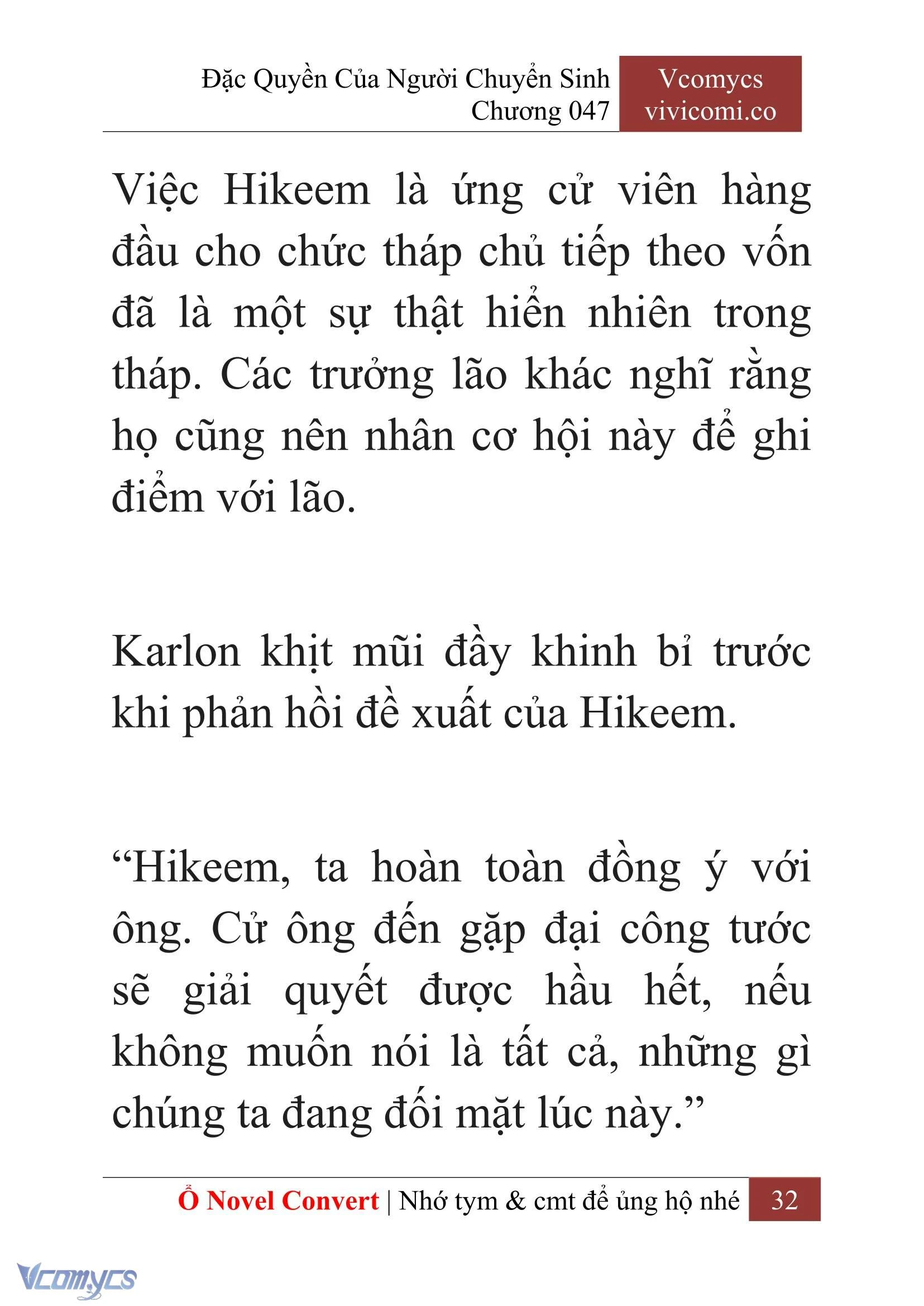 [Novel] Đặc Quyền Của Người Chuyển Sinh Chapter  47 - 34