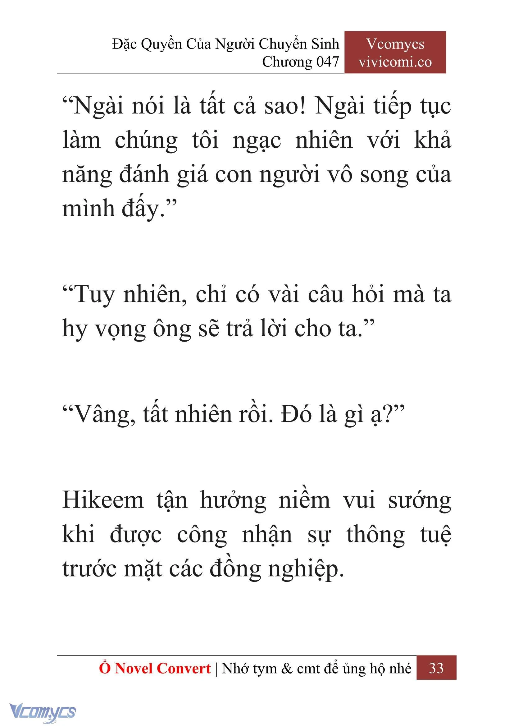[Novel] Đặc Quyền Của Người Chuyển Sinh Chapter  47 - 35