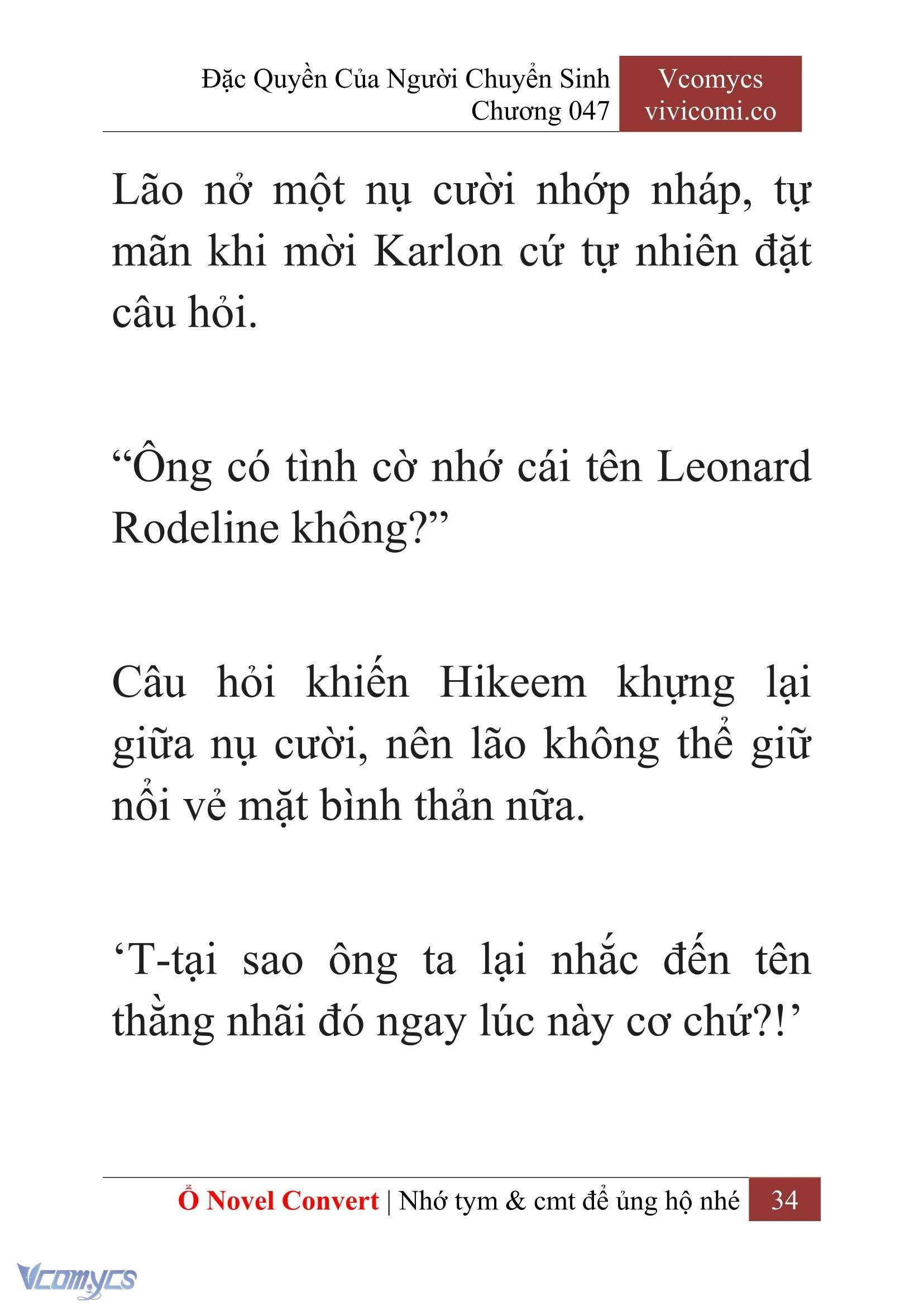 [Novel] Đặc Quyền Của Người Chuyển Sinh Chapter  47 - 36