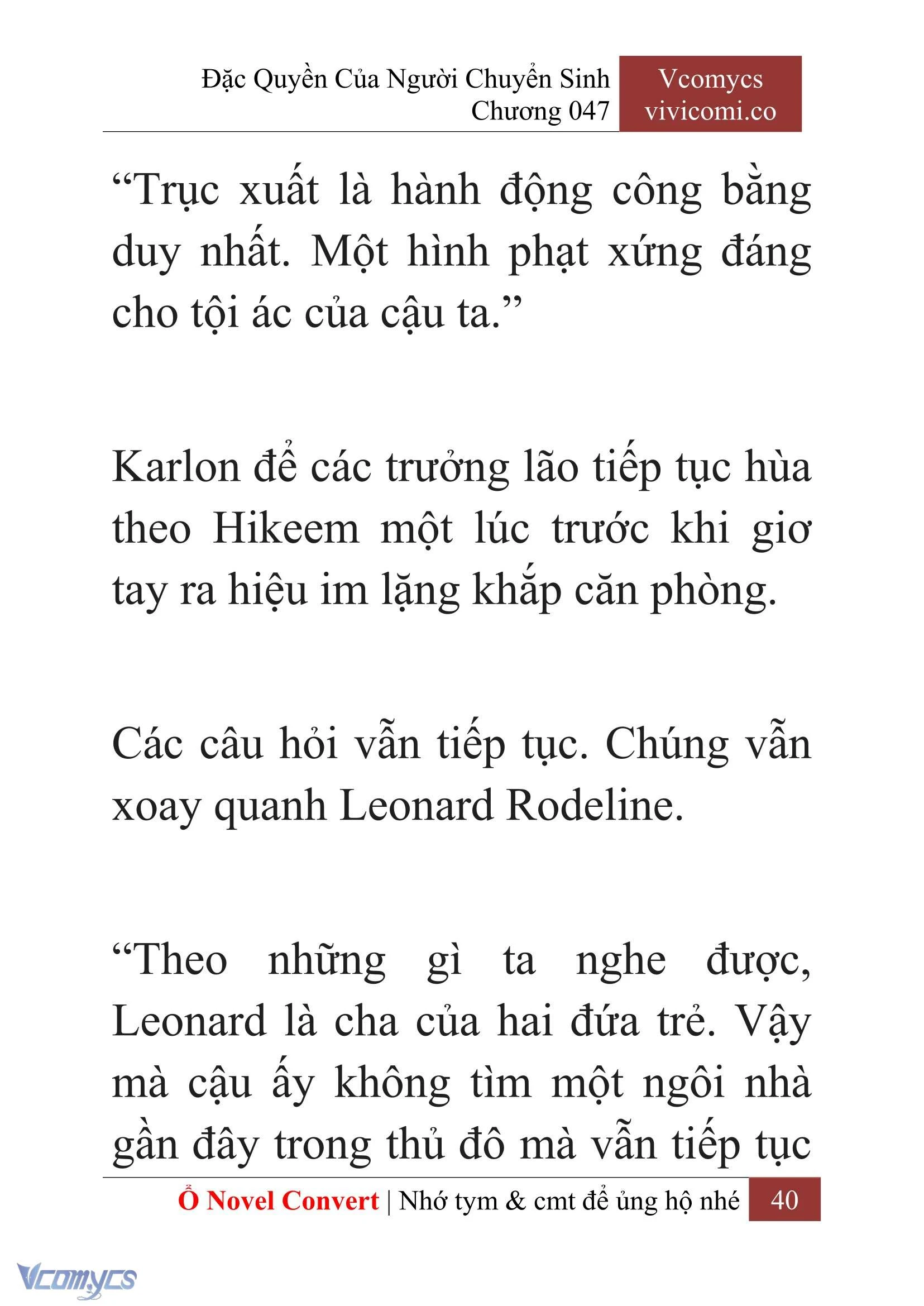 [Novel] Đặc Quyền Của Người Chuyển Sinh Chapter  47 - 42