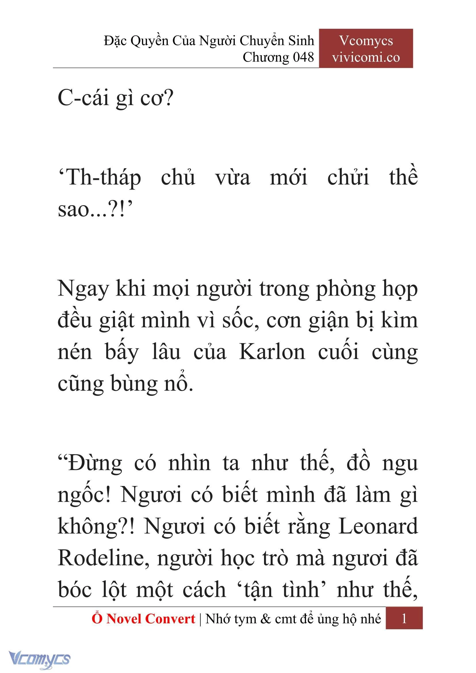 [Novel] Đặc Quyền Của Người Chuyển Sinh Chapter  48 - 3