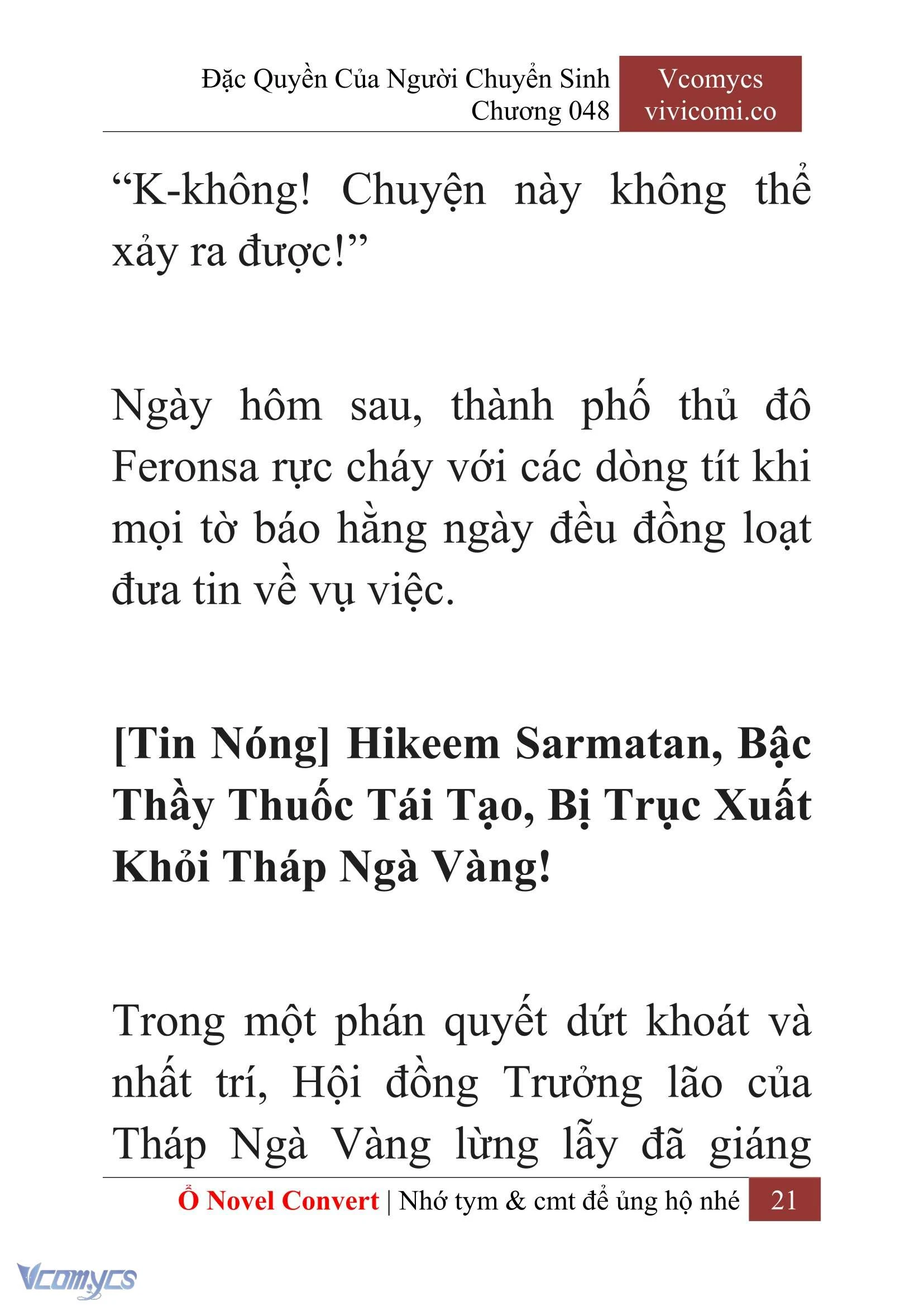 [Novel] Đặc Quyền Của Người Chuyển Sinh Chapter  48 - 23