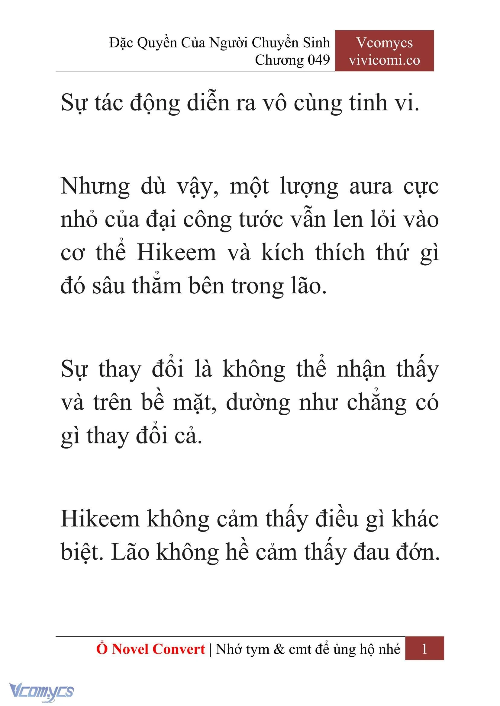 [Novel] Đặc Quyền Của Người Chuyển Sinh Chapter  49 - 3