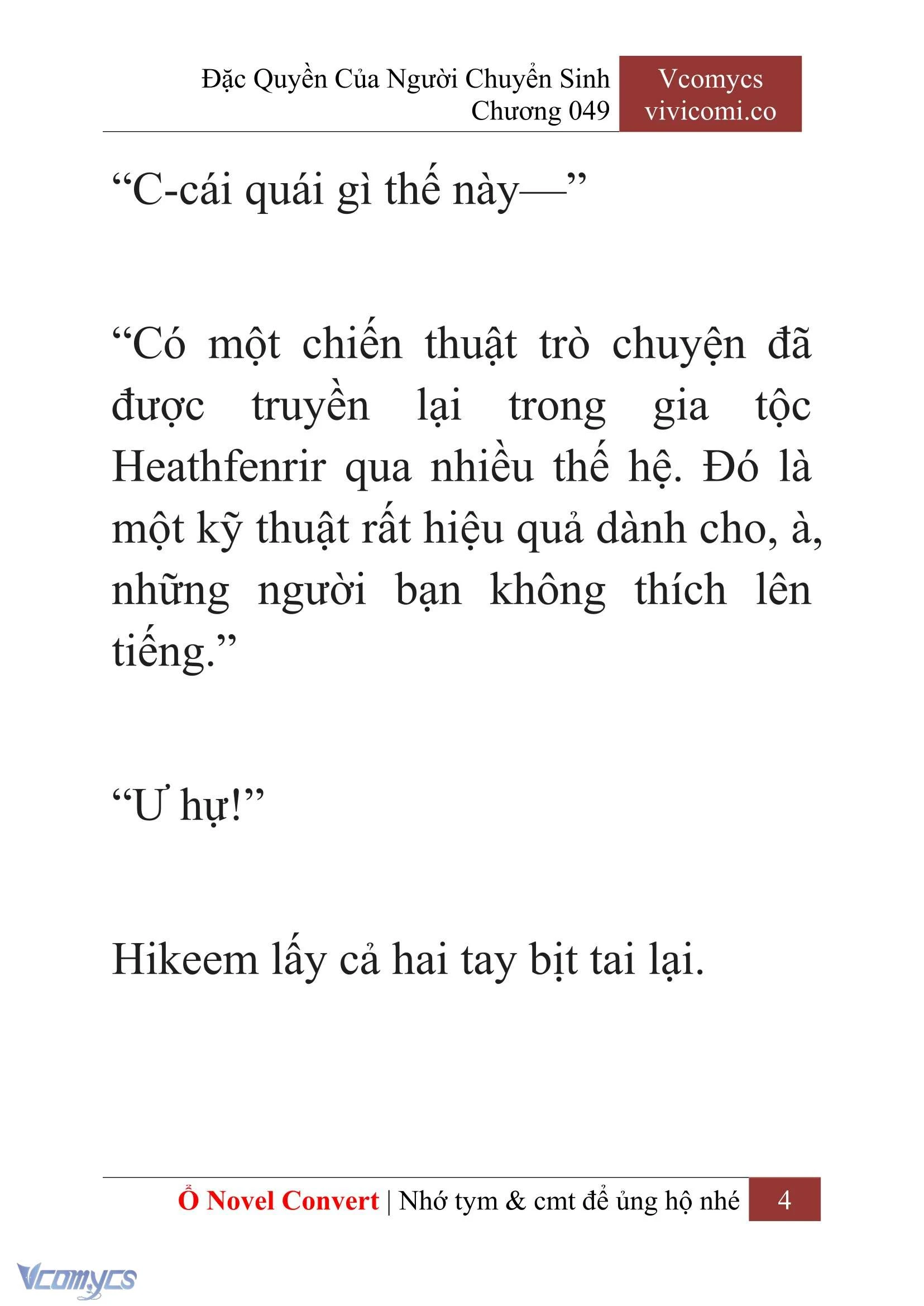 [Novel] Đặc Quyền Của Người Chuyển Sinh Chapter  49 - 6