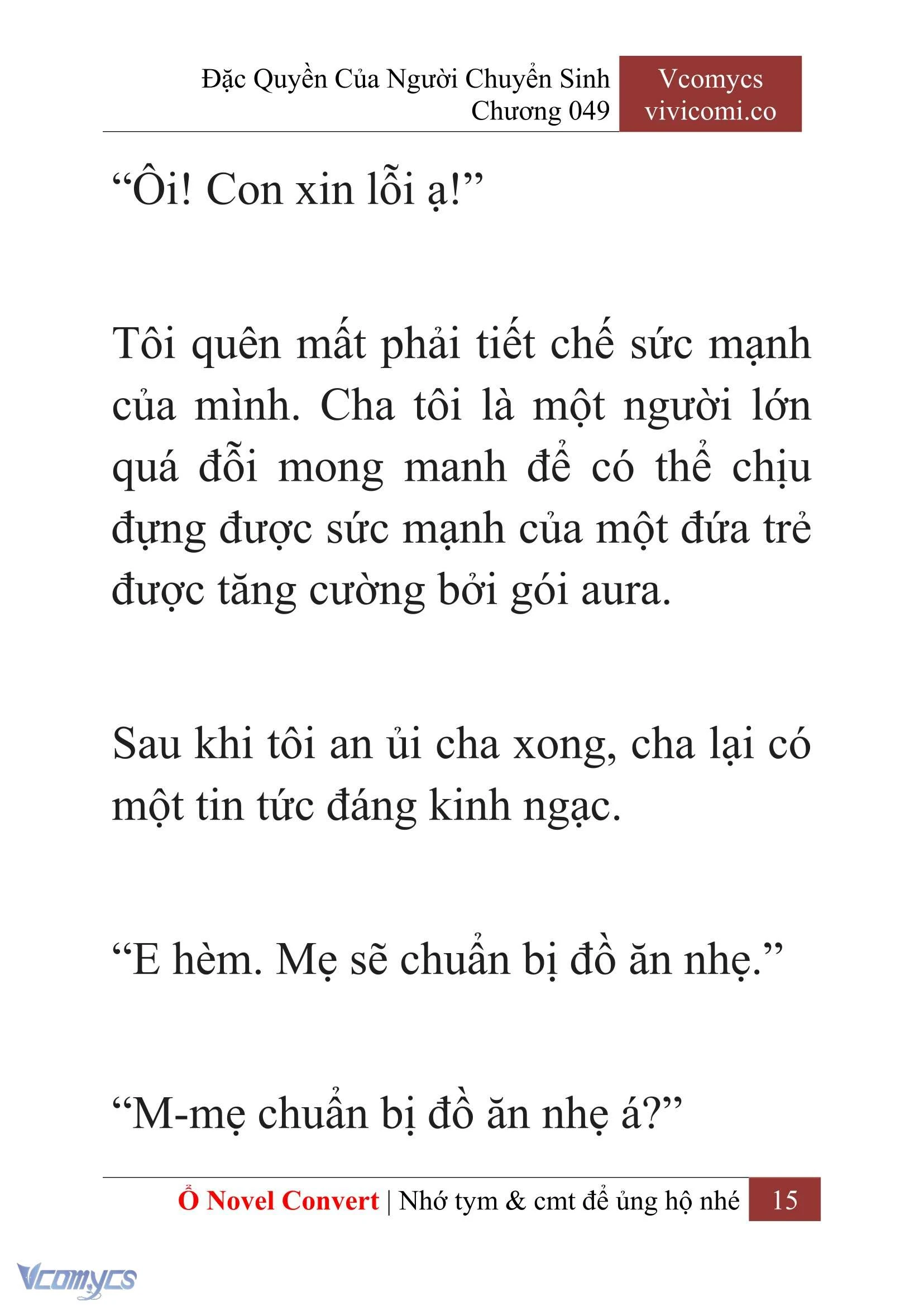 [Novel] Đặc Quyền Của Người Chuyển Sinh Chapter  49 - 17
