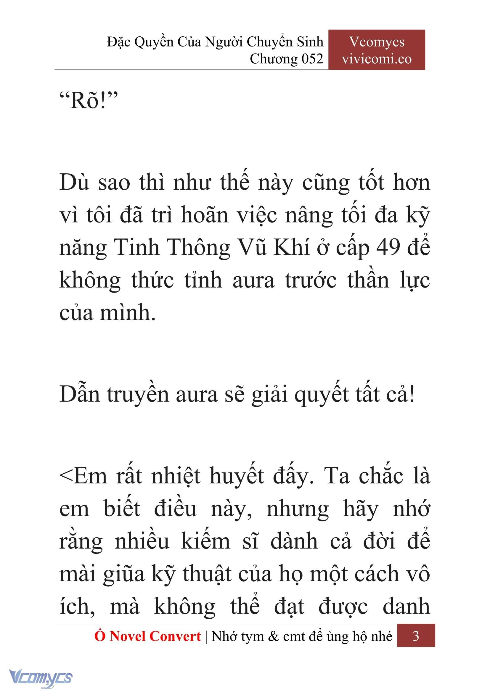[Novel] Đặc Quyền Của Người Chuyển Sinh Chapter  52 - 5