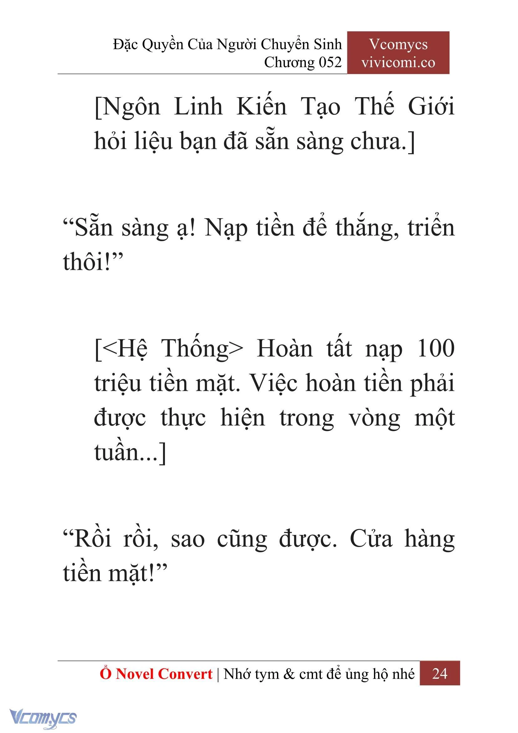 [Novel] Đặc Quyền Của Người Chuyển Sinh Chapter  52 - 26