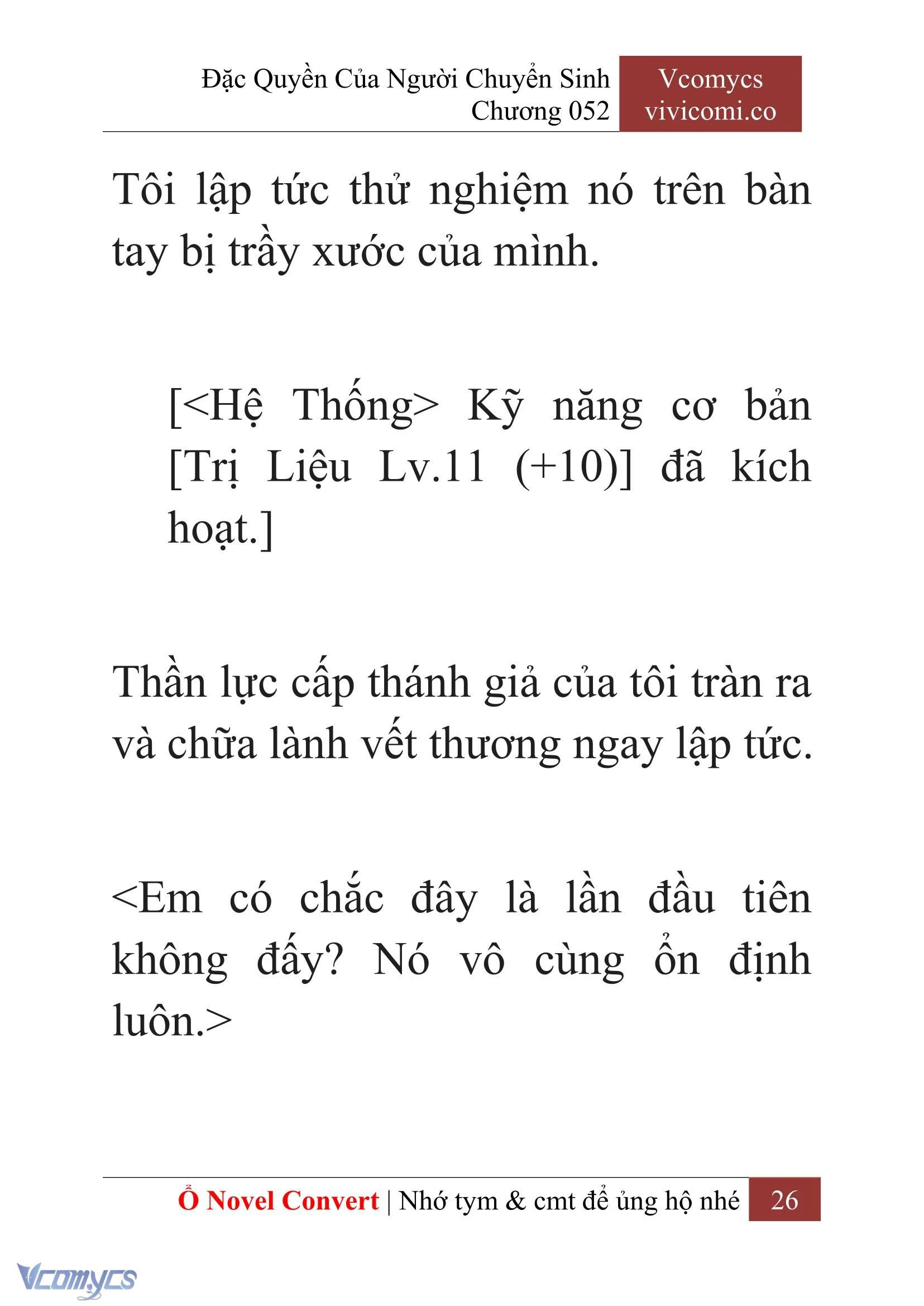 [Novel] Đặc Quyền Của Người Chuyển Sinh Chapter  52 - 28