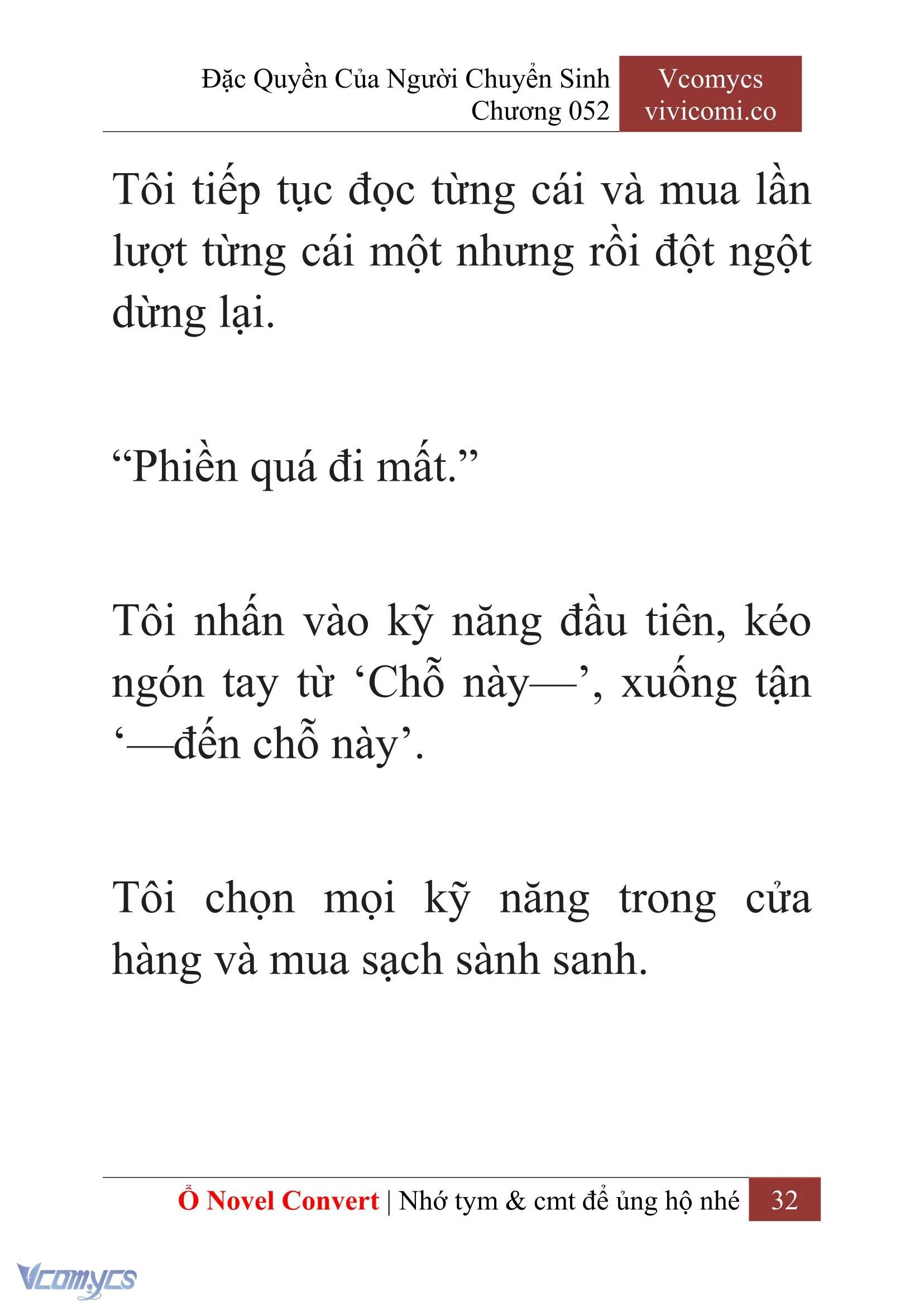 [Novel] Đặc Quyền Của Người Chuyển Sinh Chapter  52 - 34