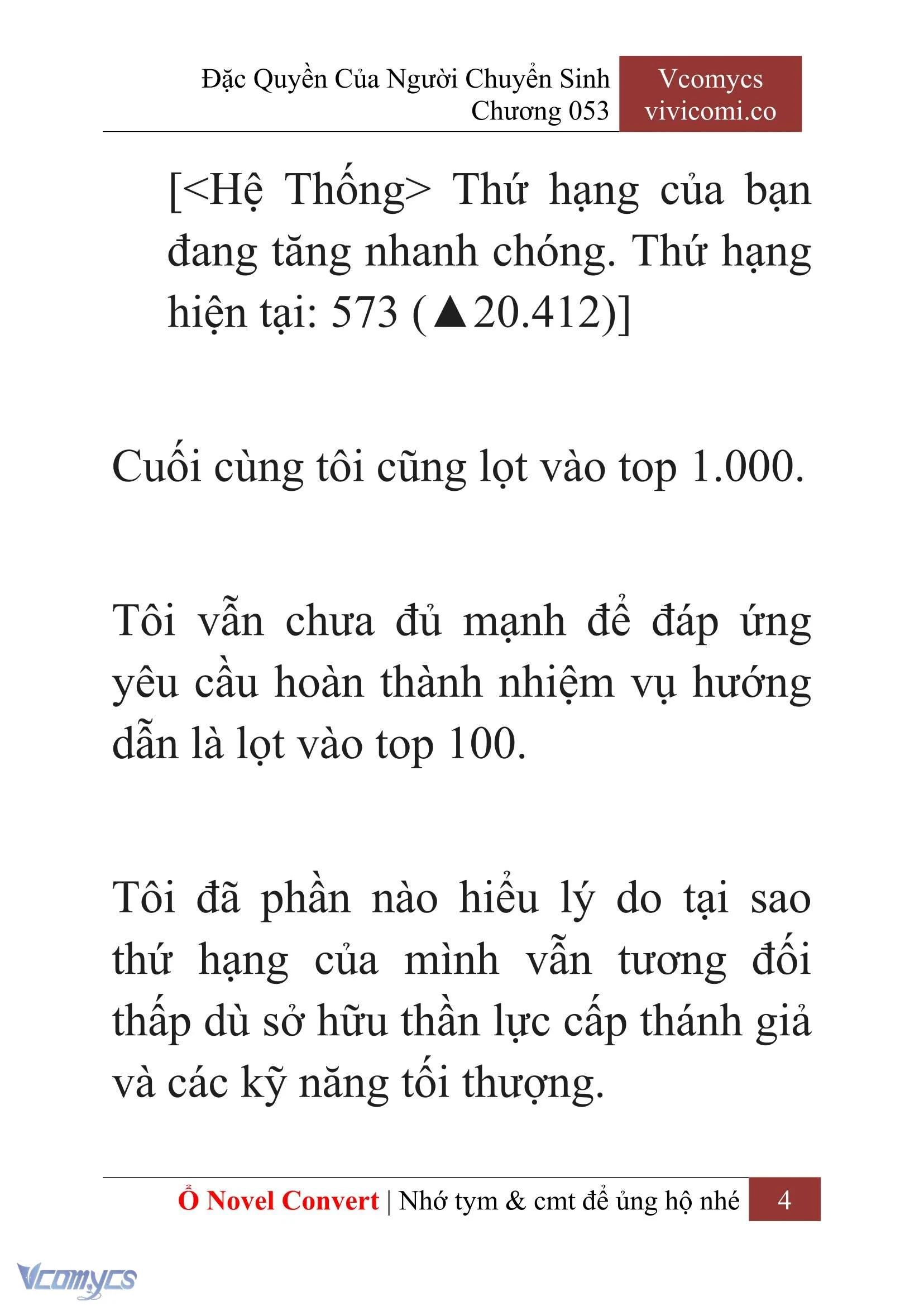 [Novel] Đặc Quyền Của Người Chuyển Sinh Chapter  53 - 6