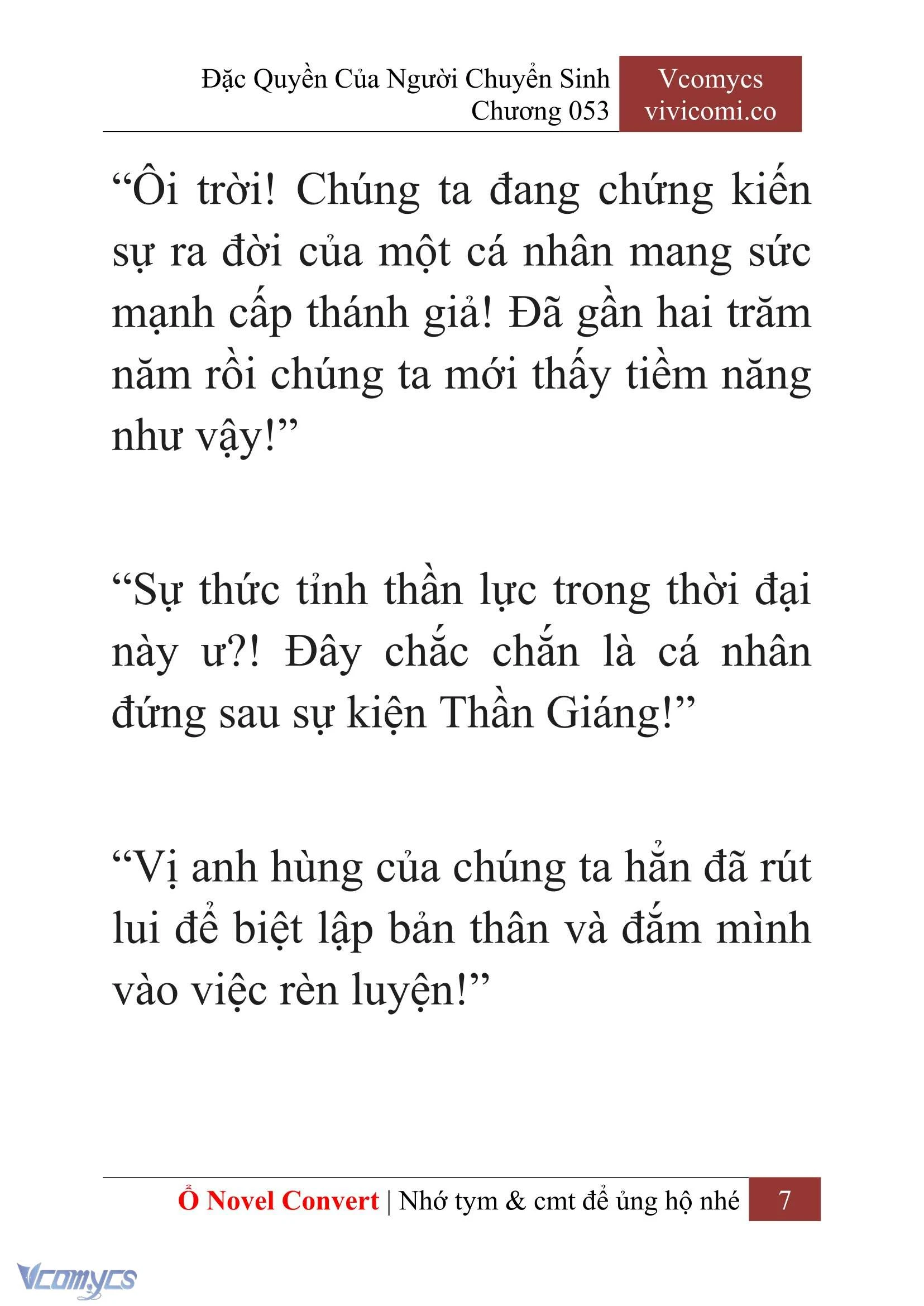 [Novel] Đặc Quyền Của Người Chuyển Sinh Chapter  53 - 9