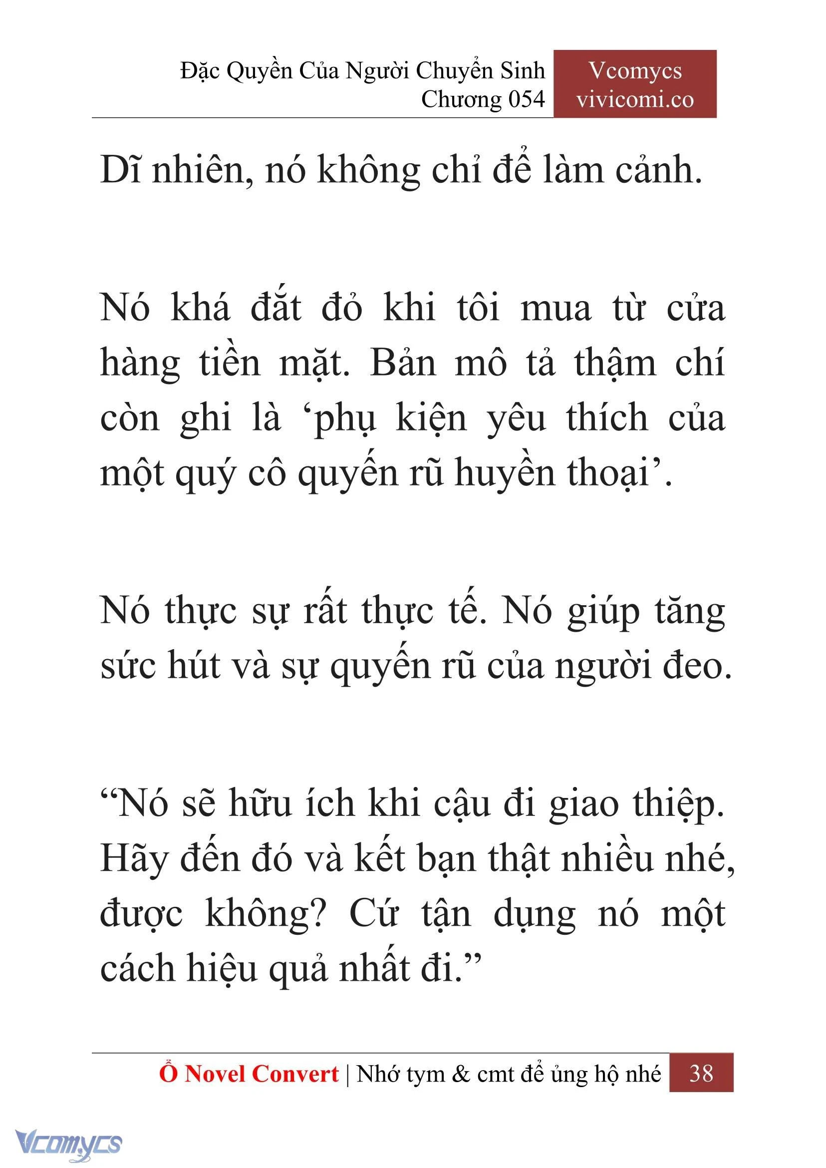 [Novel] Đặc Quyền Của Người Chuyển Sinh Chapter  54 - 40