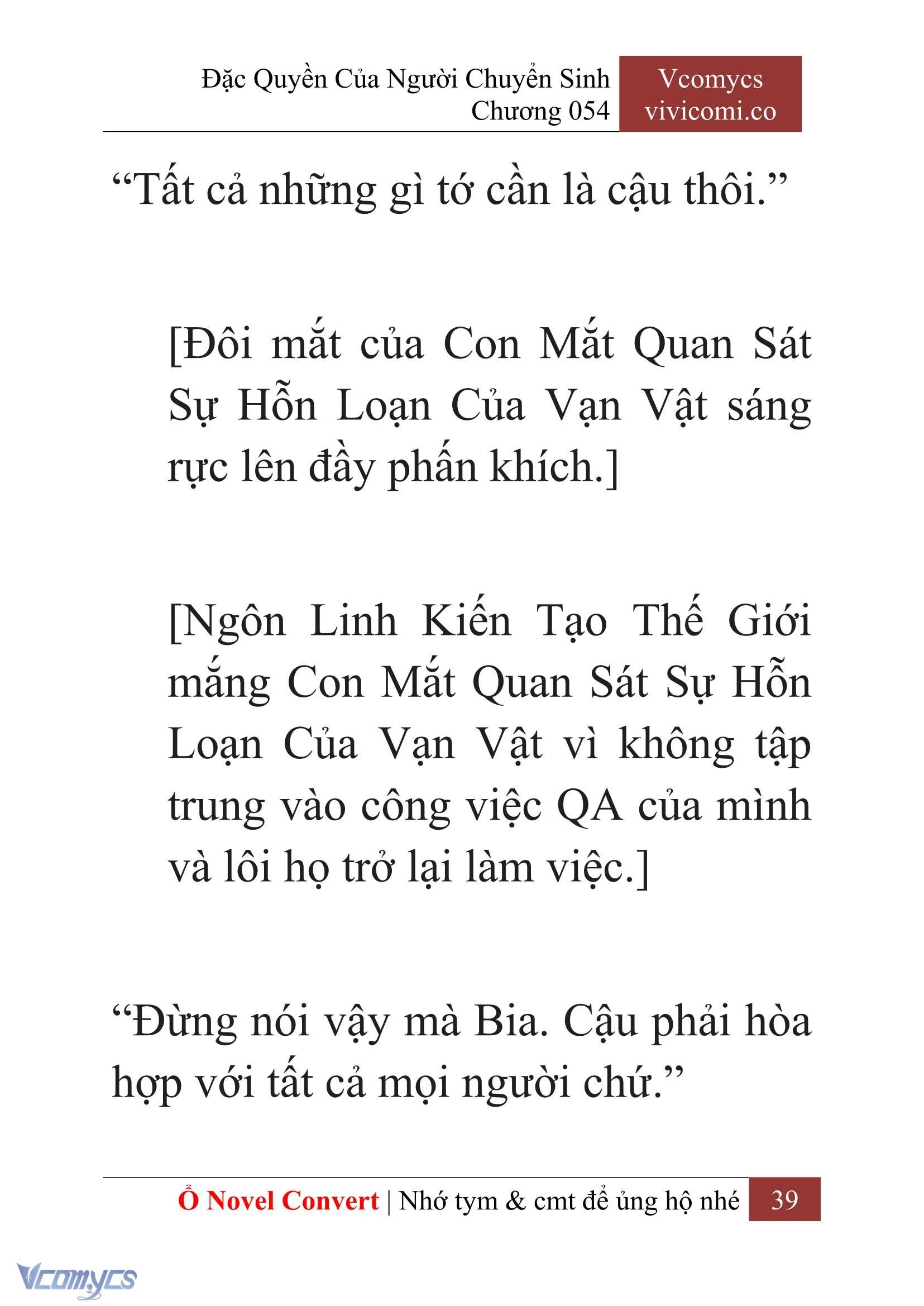 [Novel] Đặc Quyền Của Người Chuyển Sinh Chapter  54 - 41
