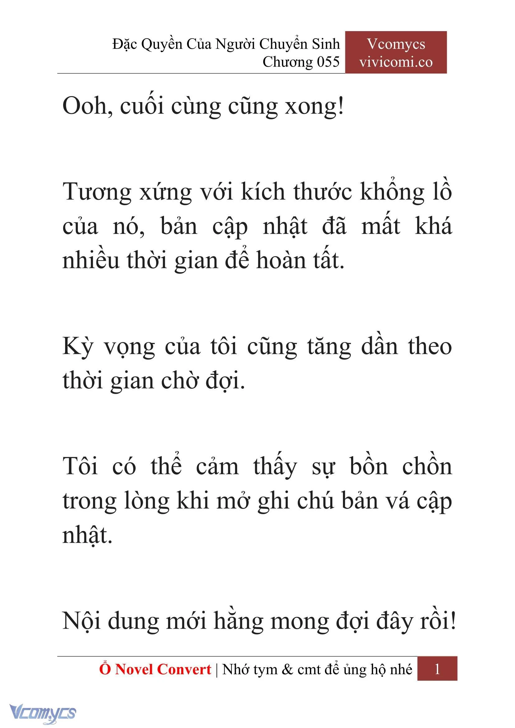 [Novel] Đặc Quyền Của Người Chuyển Sinh Chapter  55 - 3