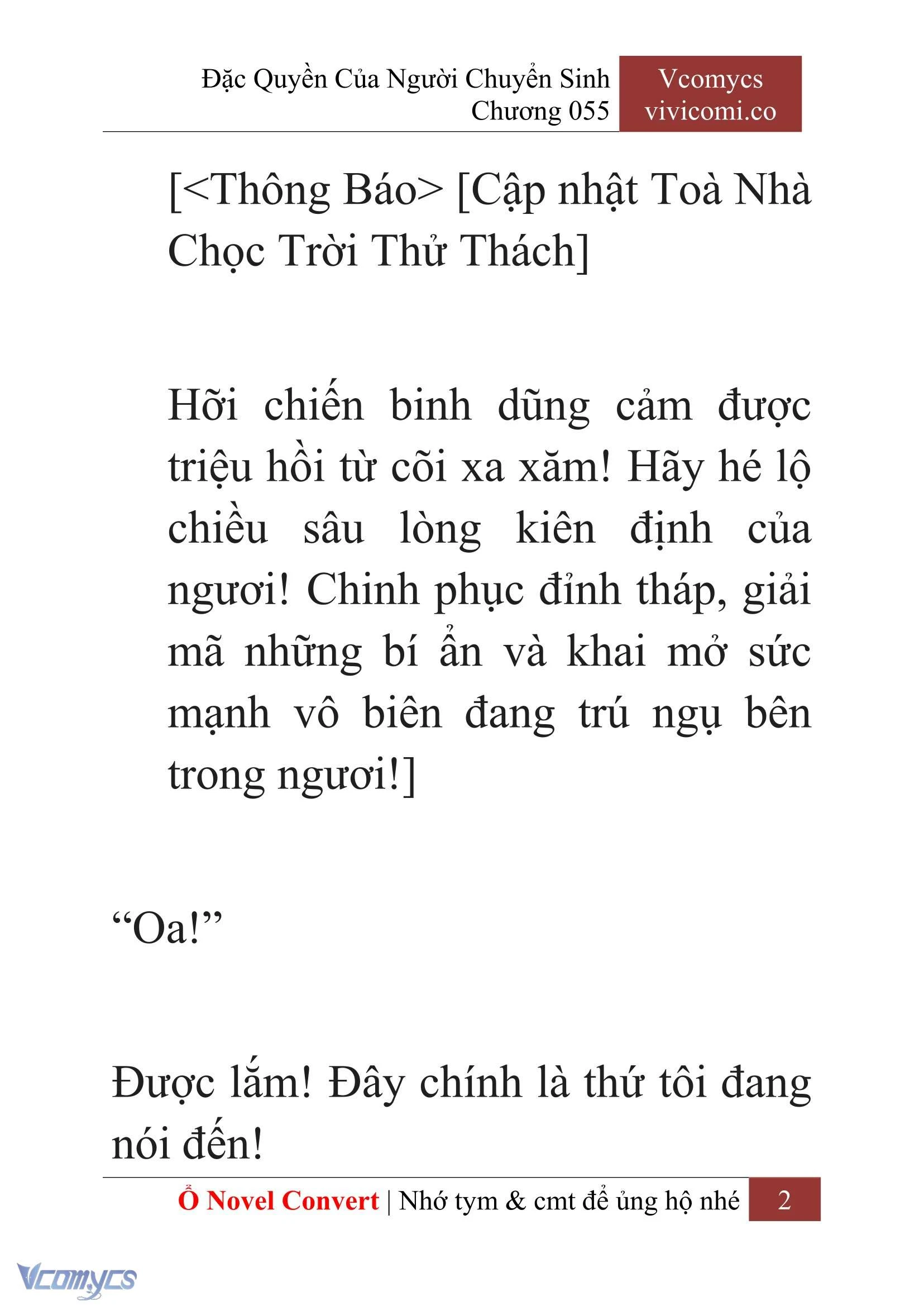 [Novel] Đặc Quyền Của Người Chuyển Sinh Chapter  55 - 4