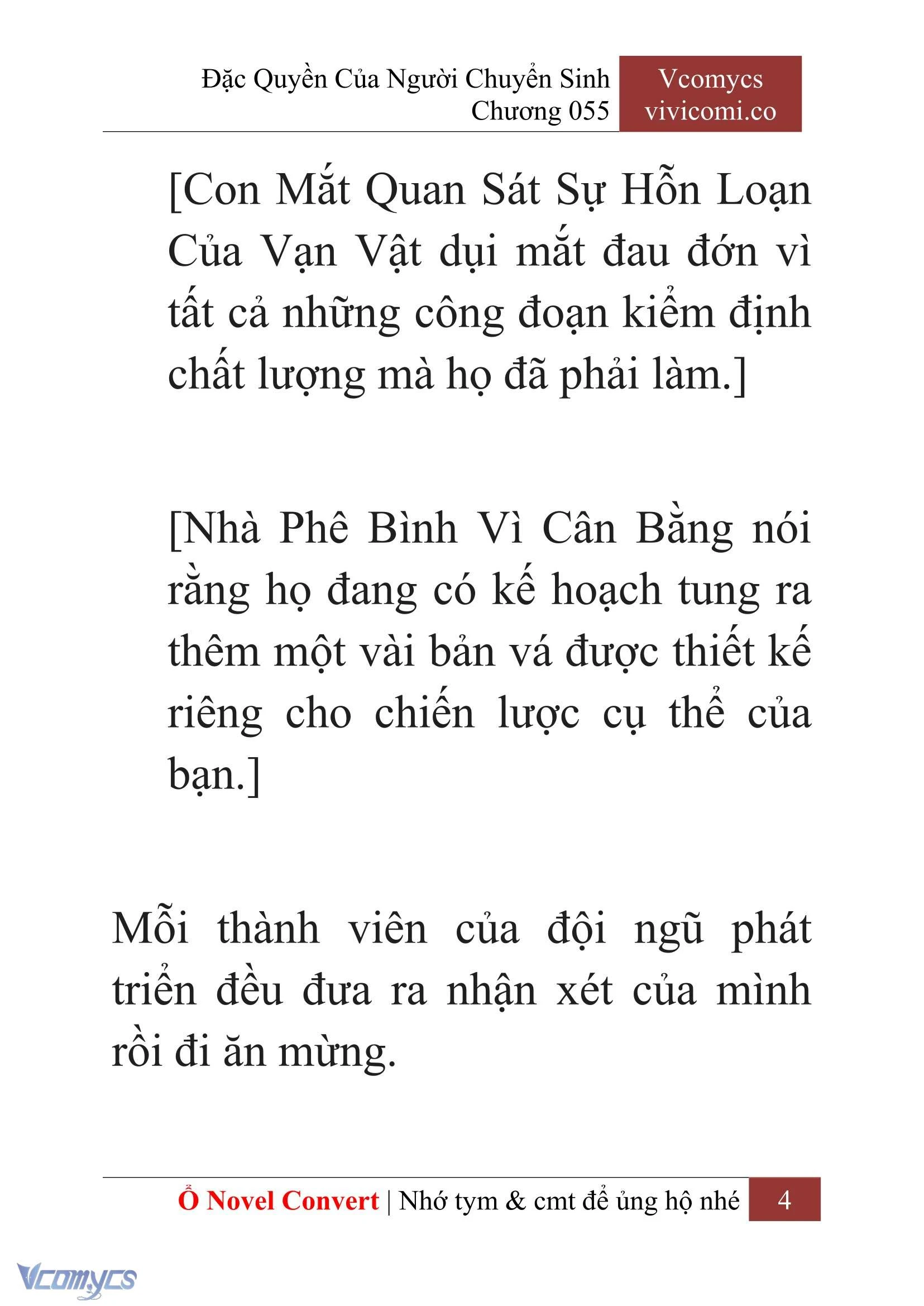 [Novel] Đặc Quyền Của Người Chuyển Sinh Chapter  55 - 6
