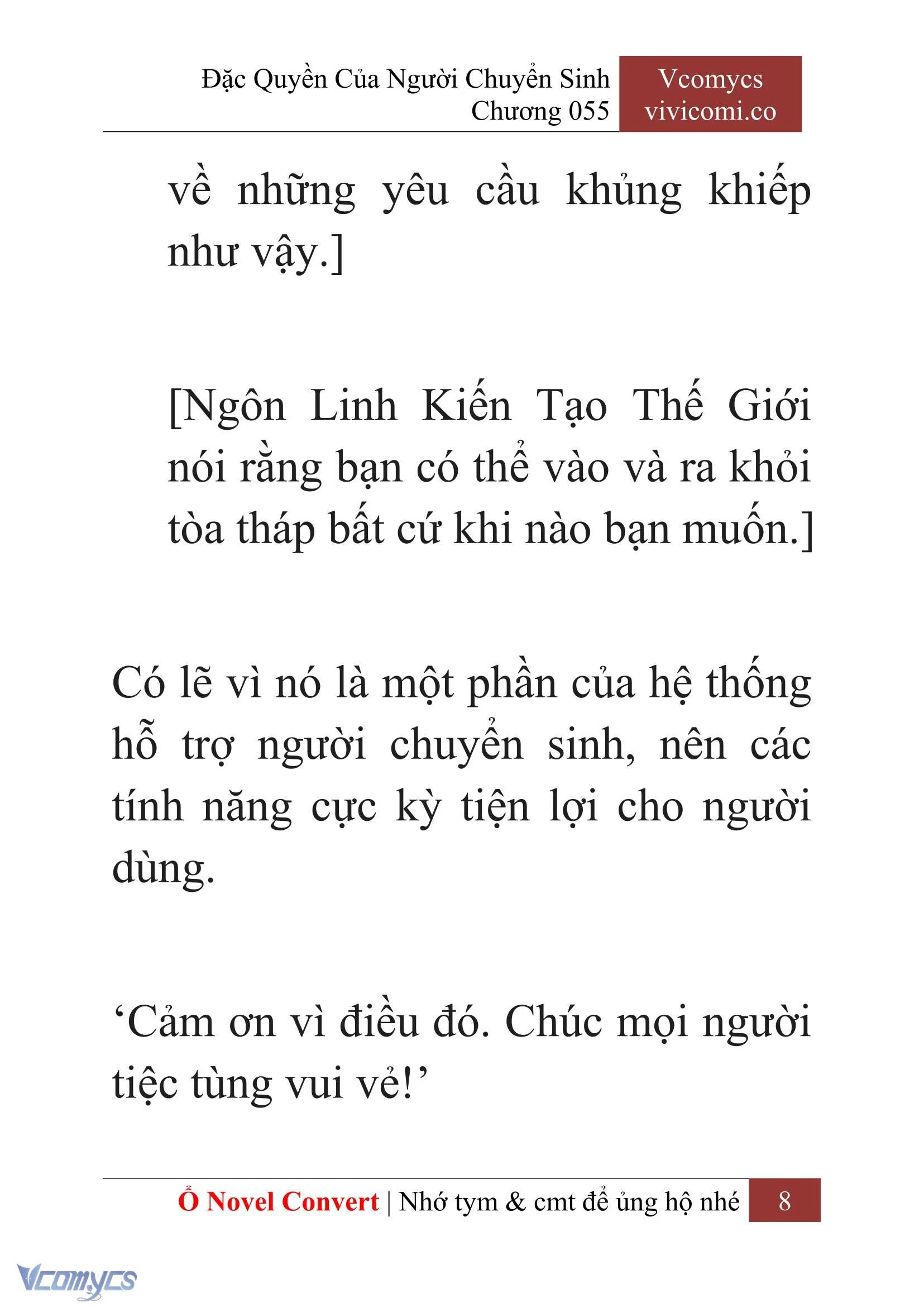 [Novel] Đặc Quyền Của Người Chuyển Sinh Chapter  55 - 10